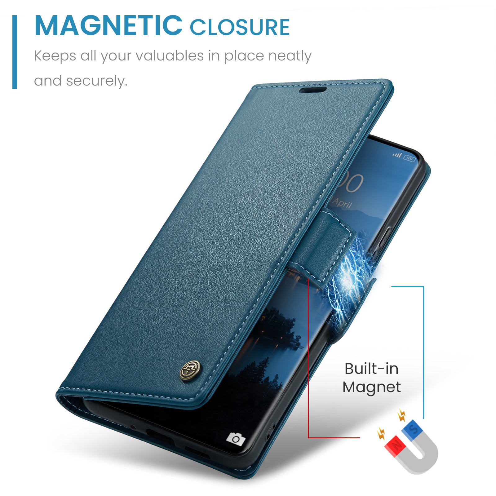 Xiaomi Redmi Note 14 Pro 5G Pu Wallet Case [Navy]