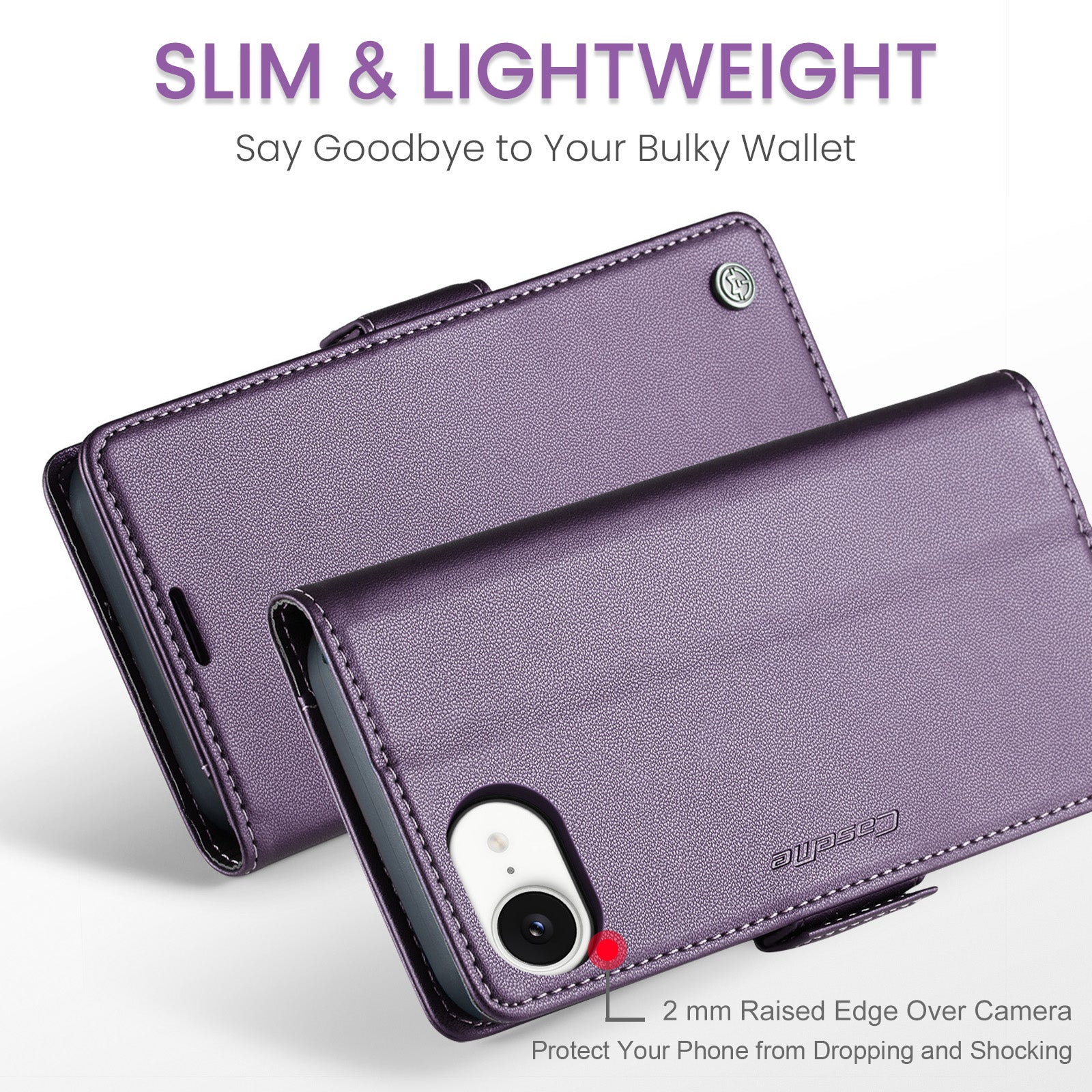 Apple iPhone 16E Pu Wallet Case [Purple]