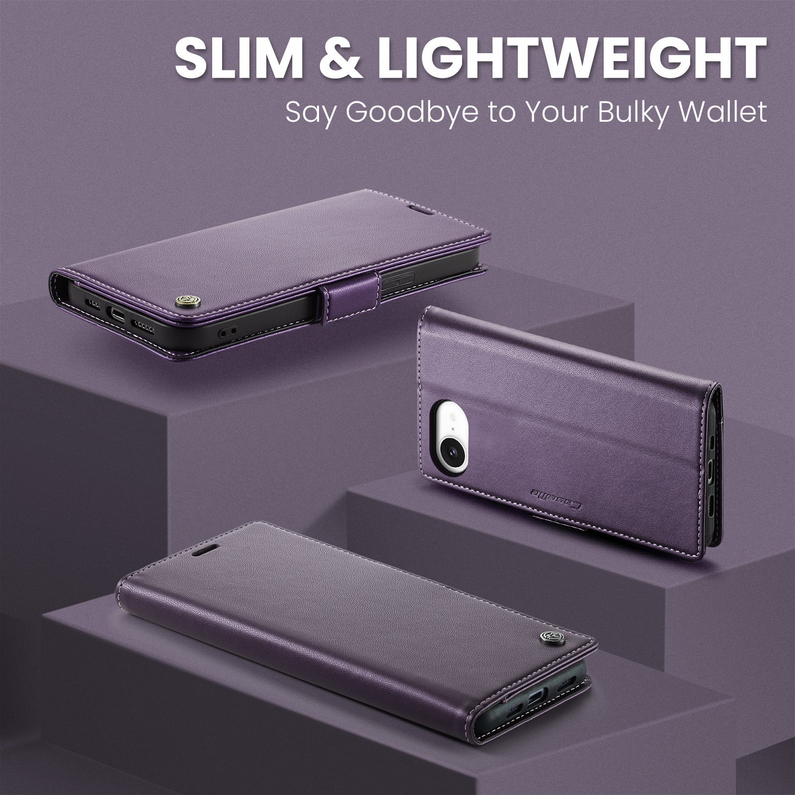 Apple iPhone 16E Pu Wallet Case [Purple]