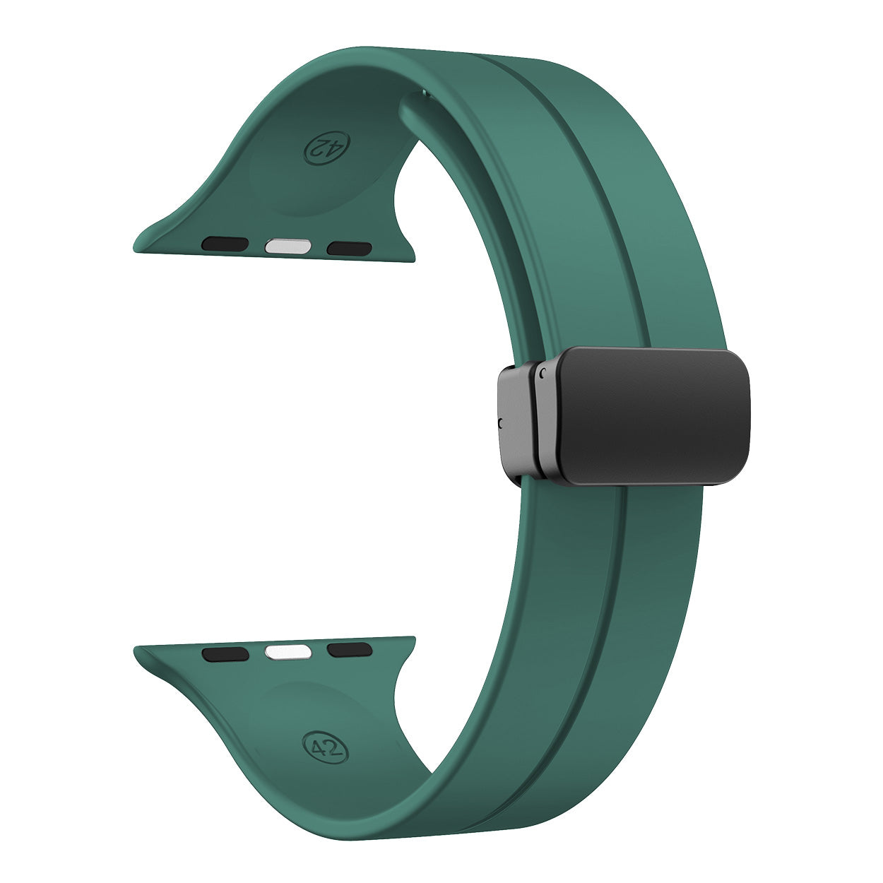 Magnetic Silicone Band for Apple Watch 44mm/45mm/46mm/49mm [Pine Green]