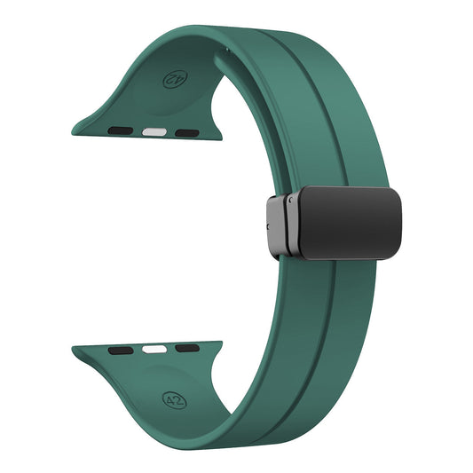 Magnetic Silicone Band for Apple Watch 44mm/45mm/46mm/49mm [Pine Green]
