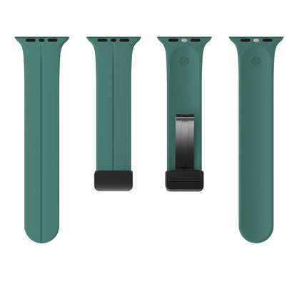 Magnetic Silicone Band for Apple Watch 44mm/45mm/46mm/49mm [Pine Green]