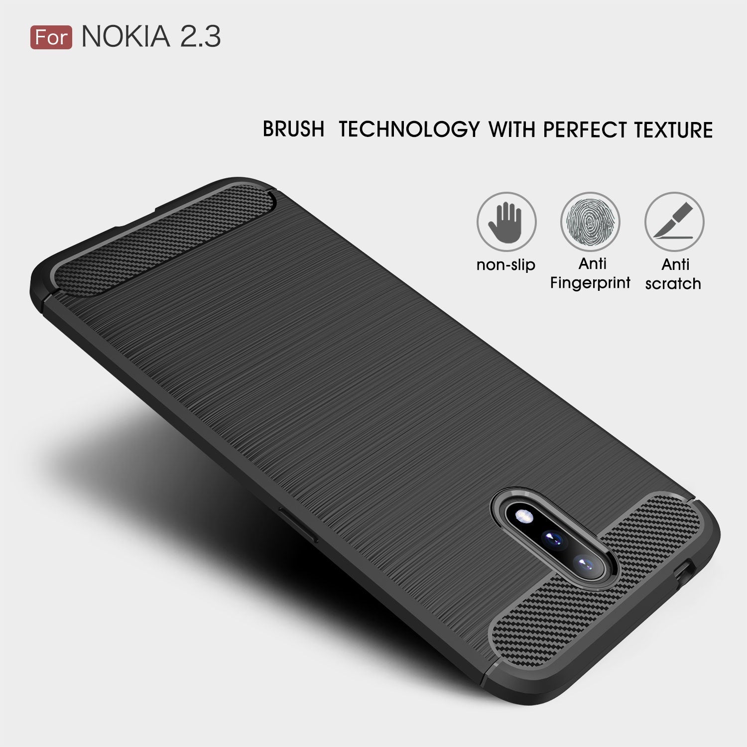 Nokia 2.3 Carbon Fibre Case Red