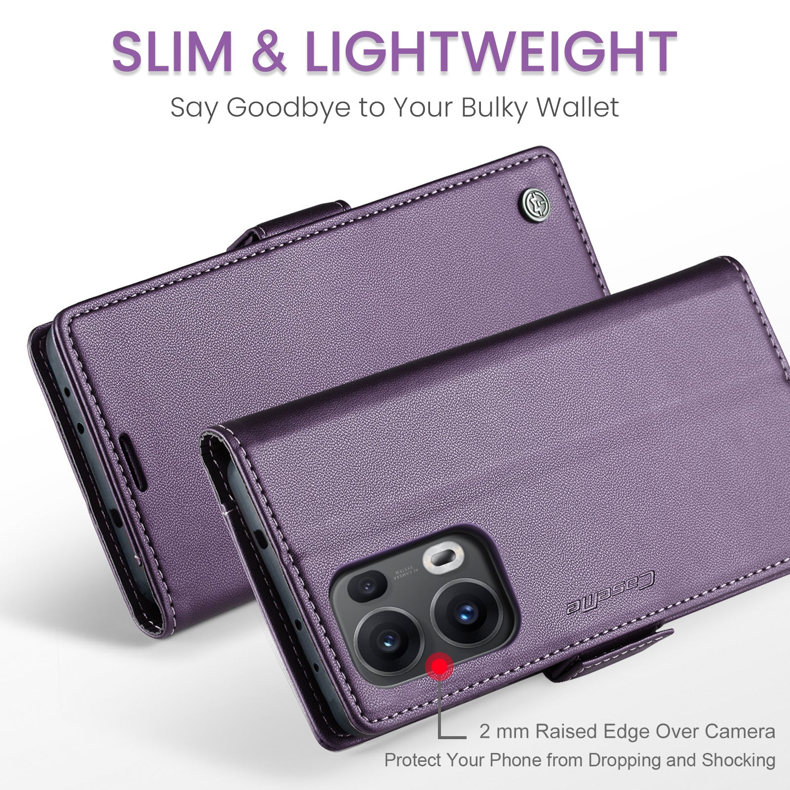 Oppo Reno 13 Pro 5G Pu Wallet Case [Purple]