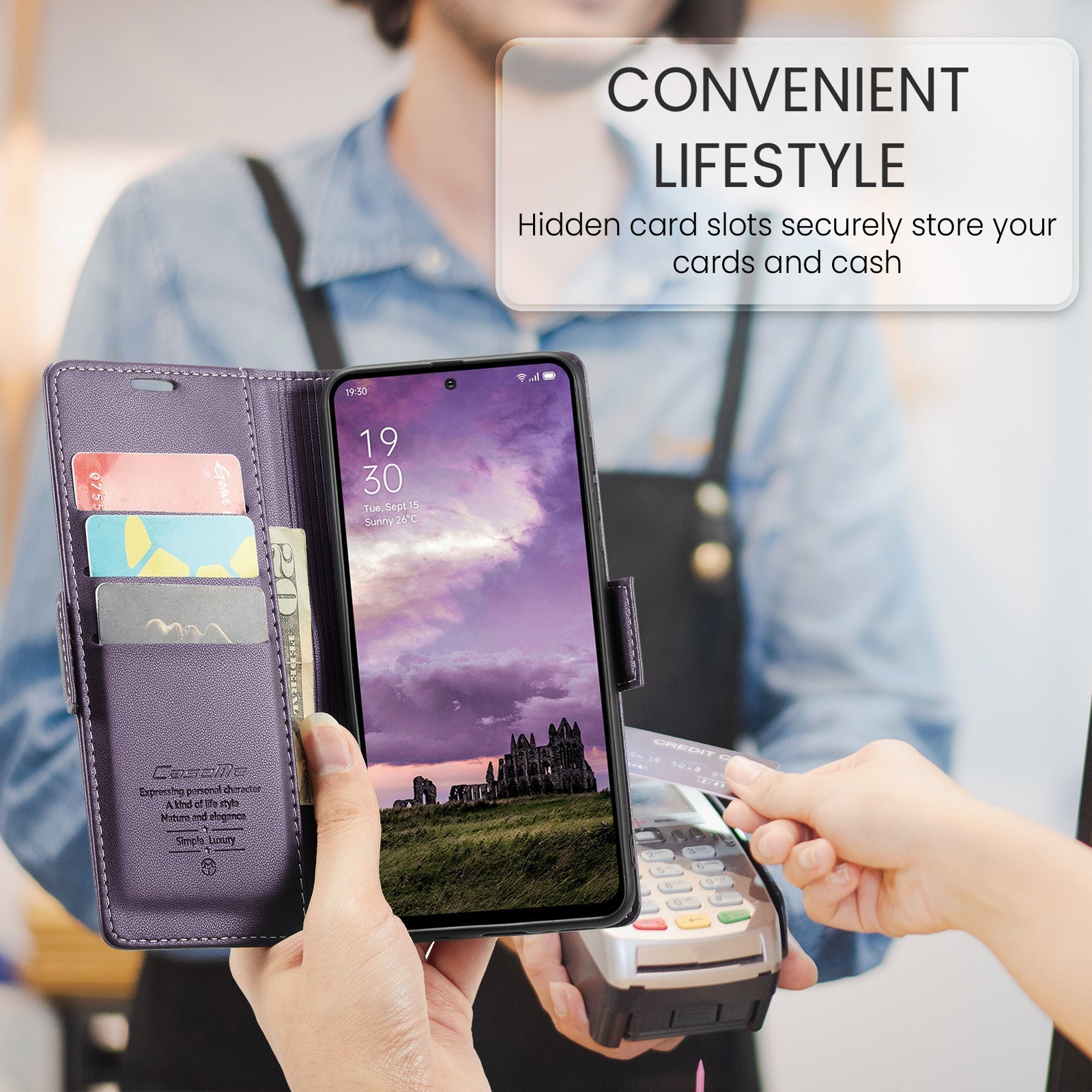 Oppo Reno 13 Pro 5G Pu Wallet Case [Purple]