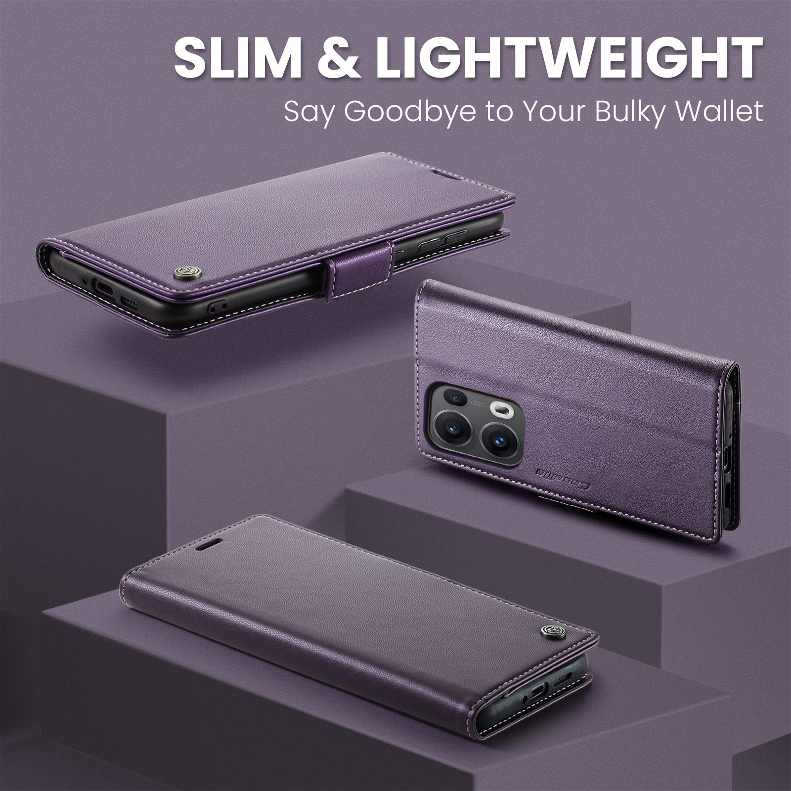 Oppo Reno 13 Pro 5G Pu Wallet Case [Purple]