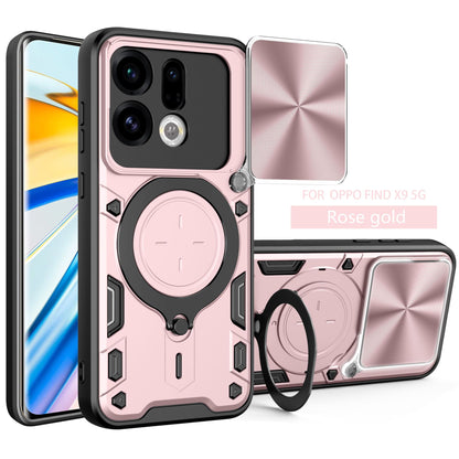 Oppo Find X9 Ring Kickstand Case [Rose Gold]