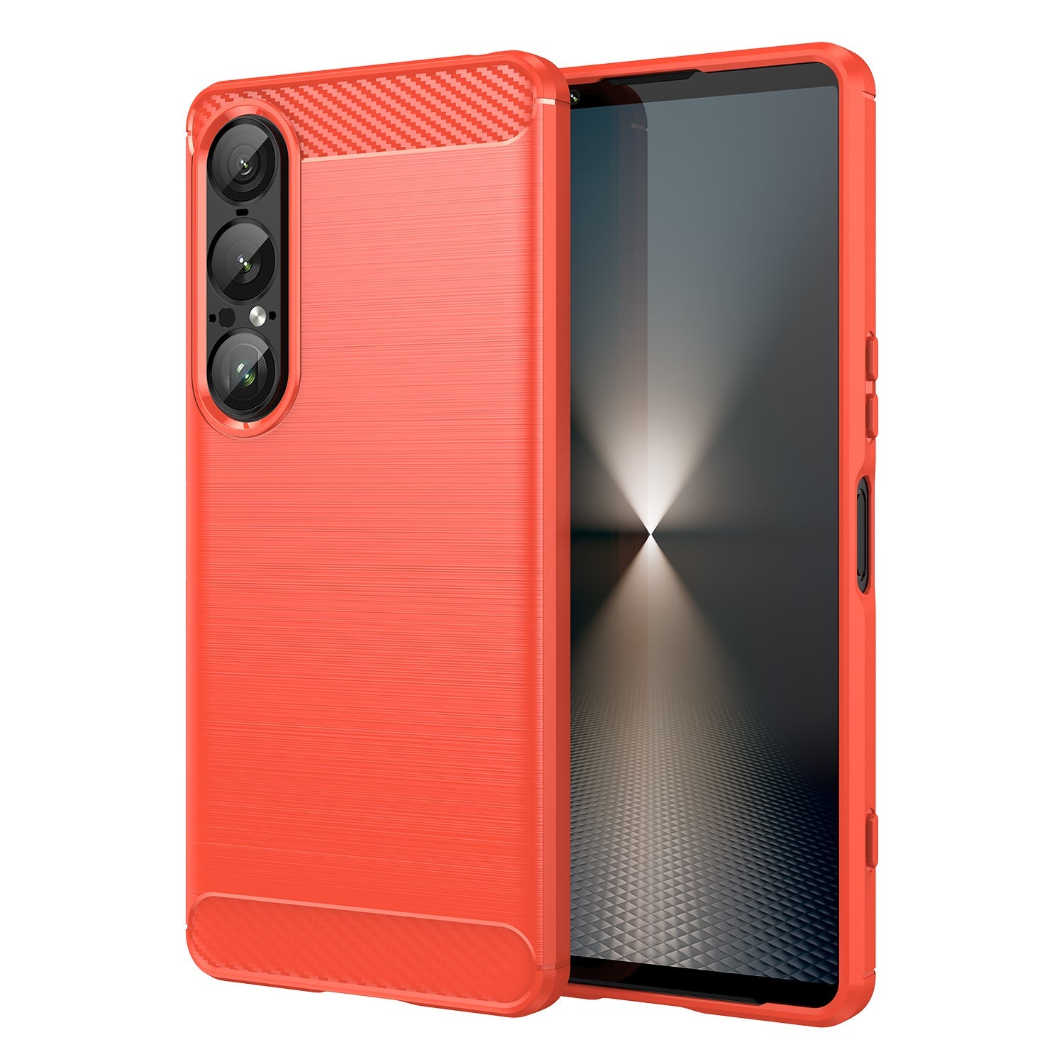 Sony Xperia 1 Vii Carbon Fibre Case [Red]