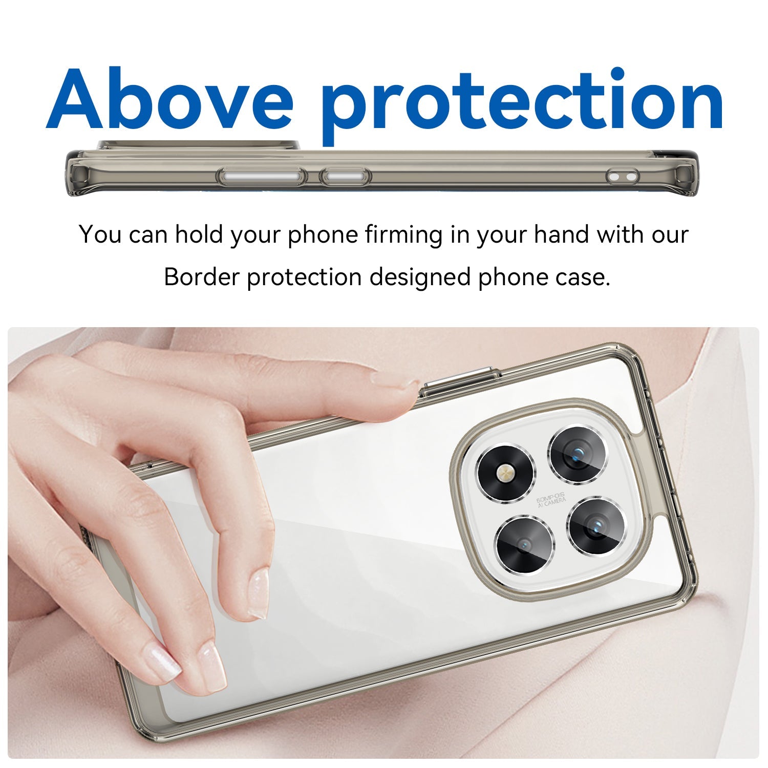 Xiaomi Redmi Note 14 Pro 5G Soft Gel Case [Clear Grey]