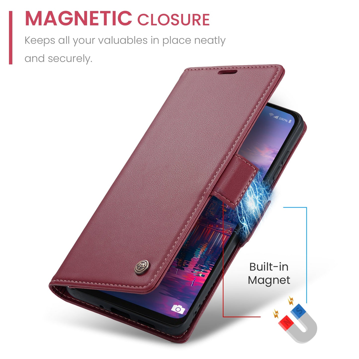 Galaxy A16 5G Pu Wallet Case [Maroon]