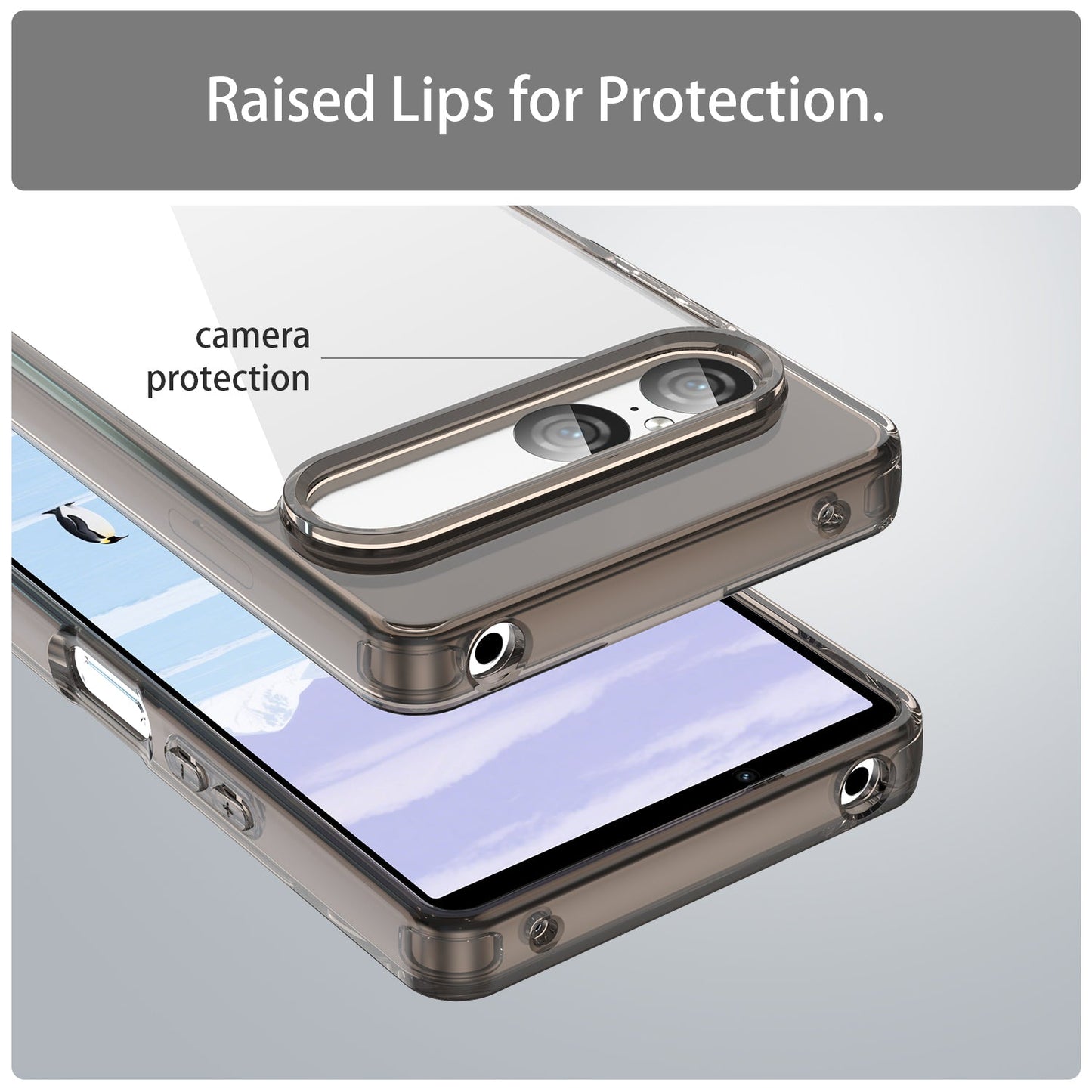Sony Xperia 10 Vii Soft Gel Case [Clear Grey]