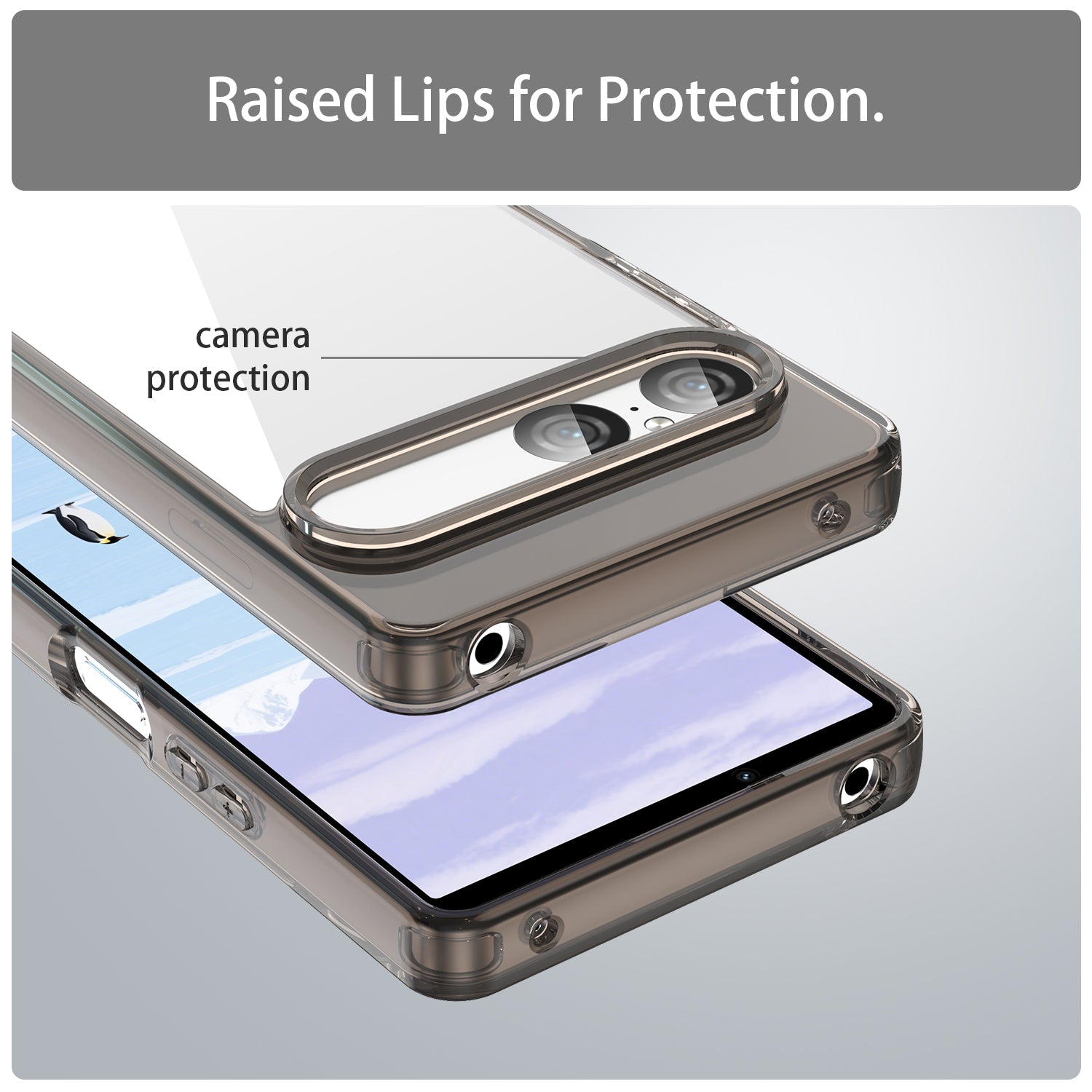 Sony Xperia 10 Vii Soft Gel Case [Clear Grey]