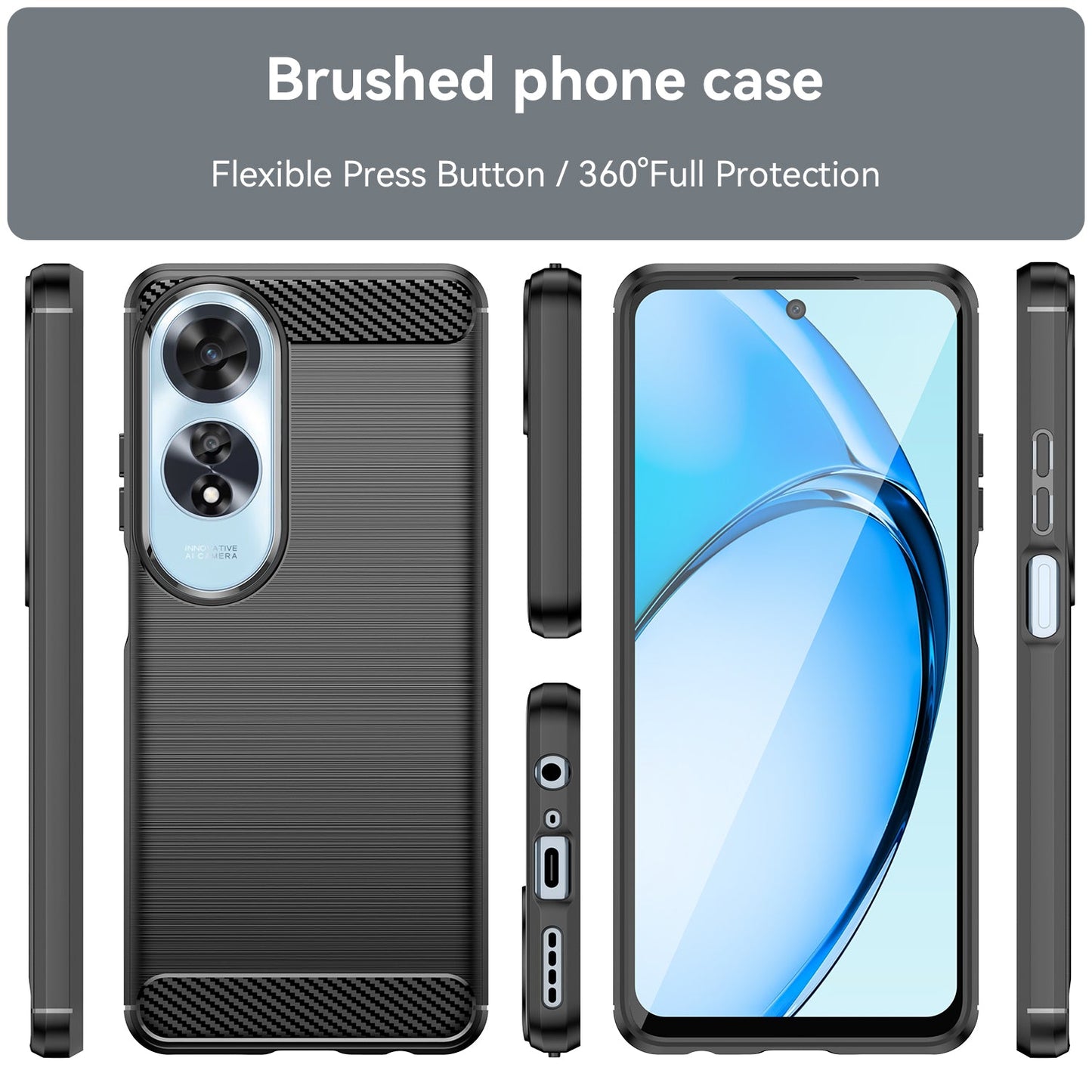 Oppo A60 4G Carbon Fibre Case [Black]