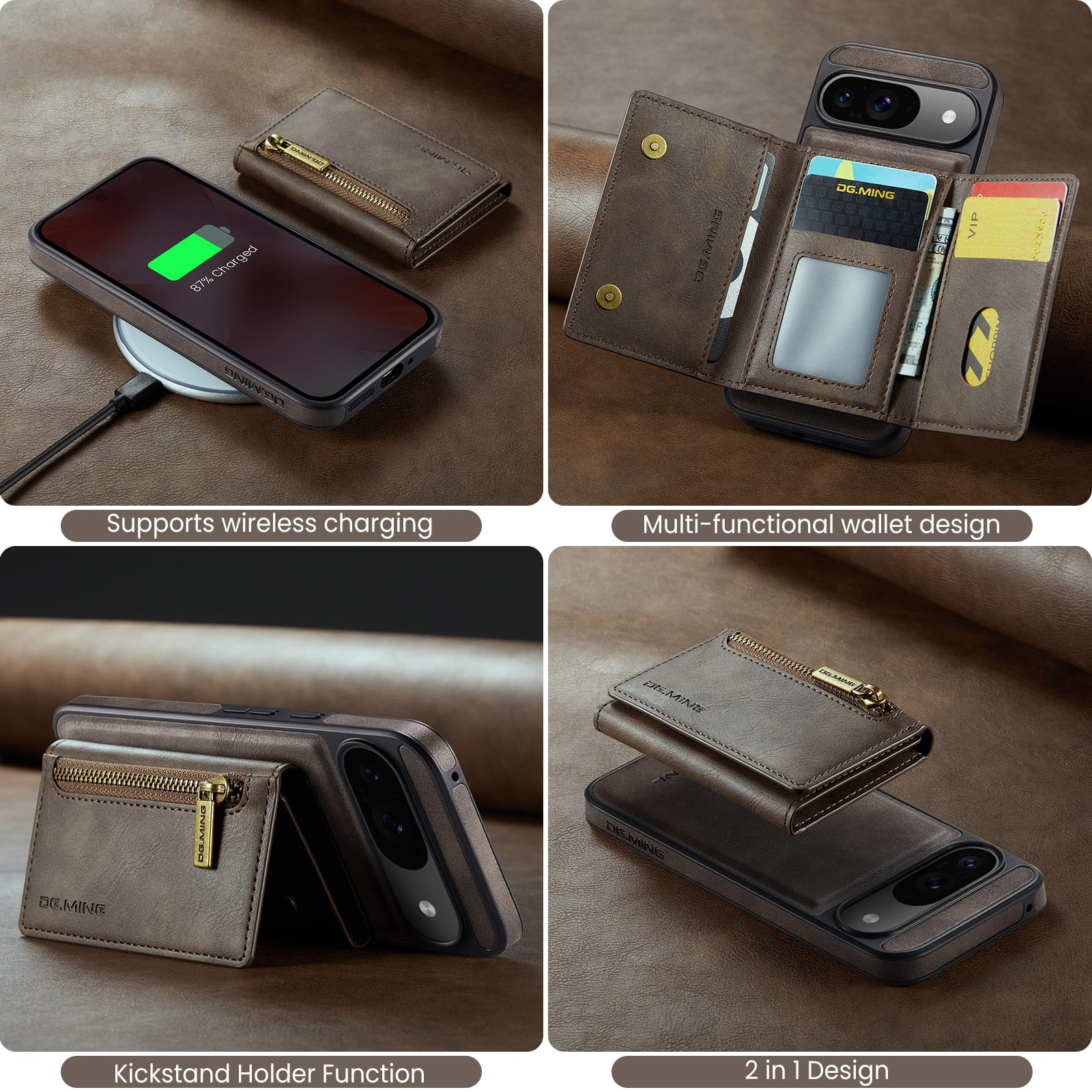 Google Pixel 10 Pro Magnetic Wallet [Coffee]