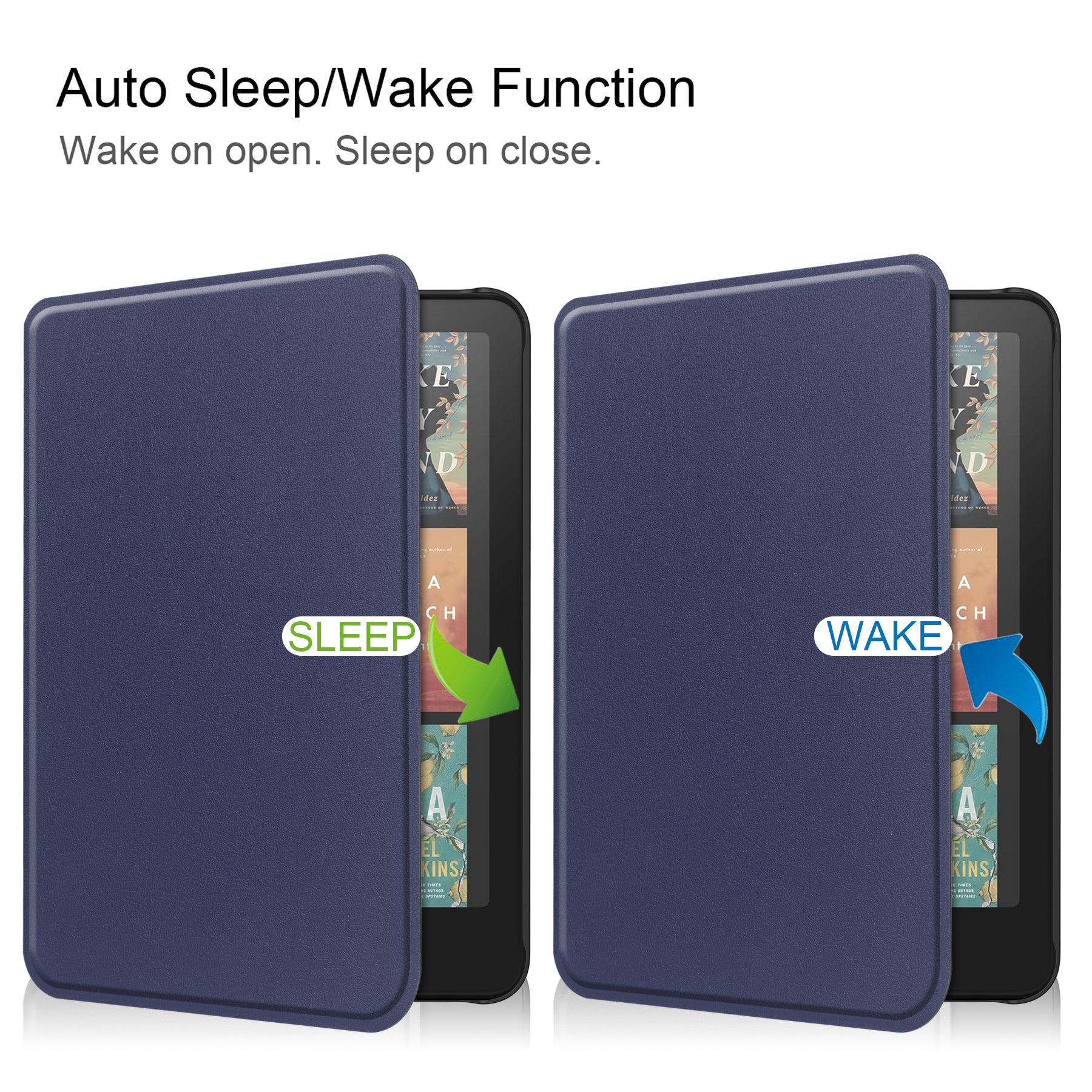 Kindle Paperwhite 6 (12th Gen 2024) Folio Pu Leather Case [Navy]