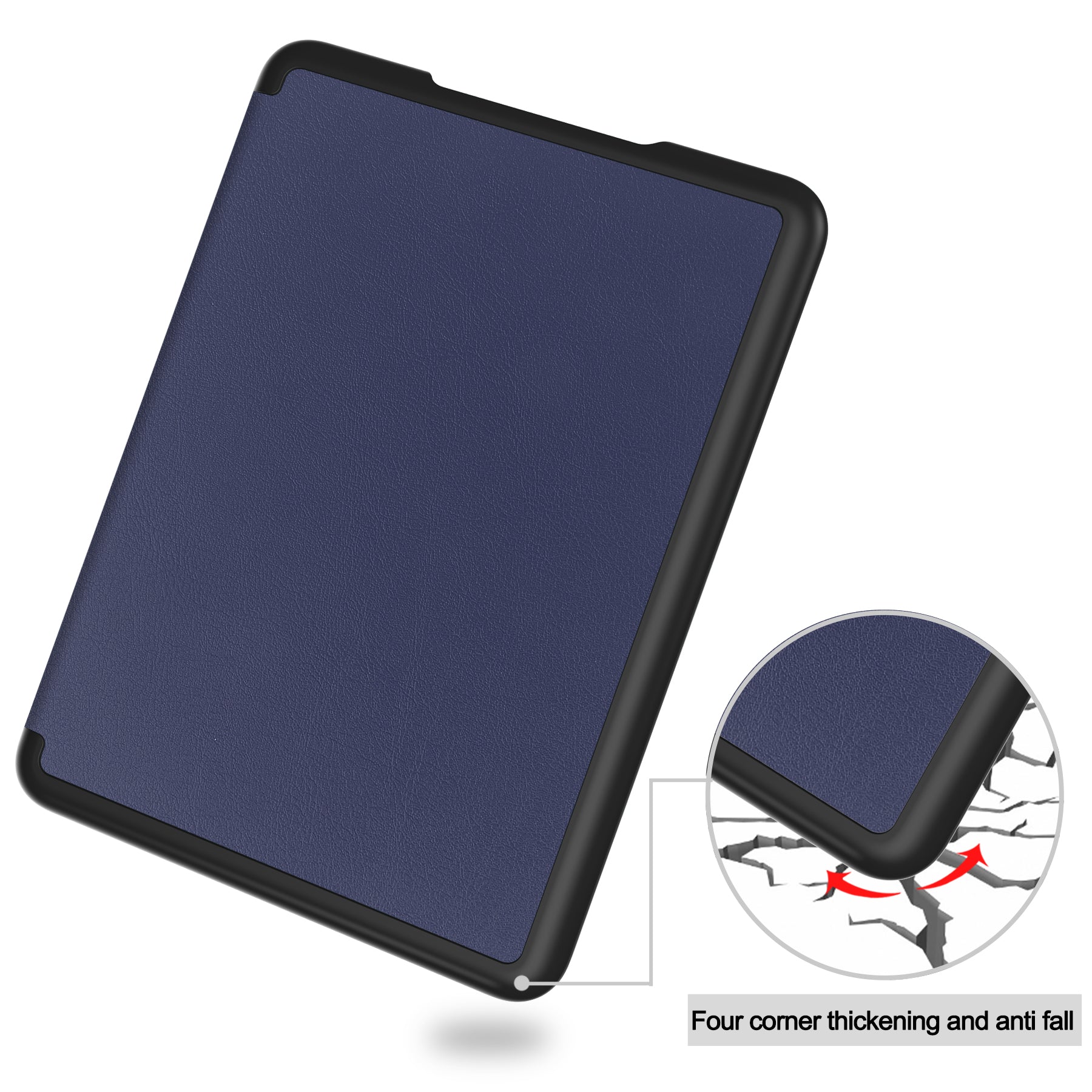 Kindle Paperwhite 6 (12th Gen 2024) Folio Pu Leather Case [Navy]