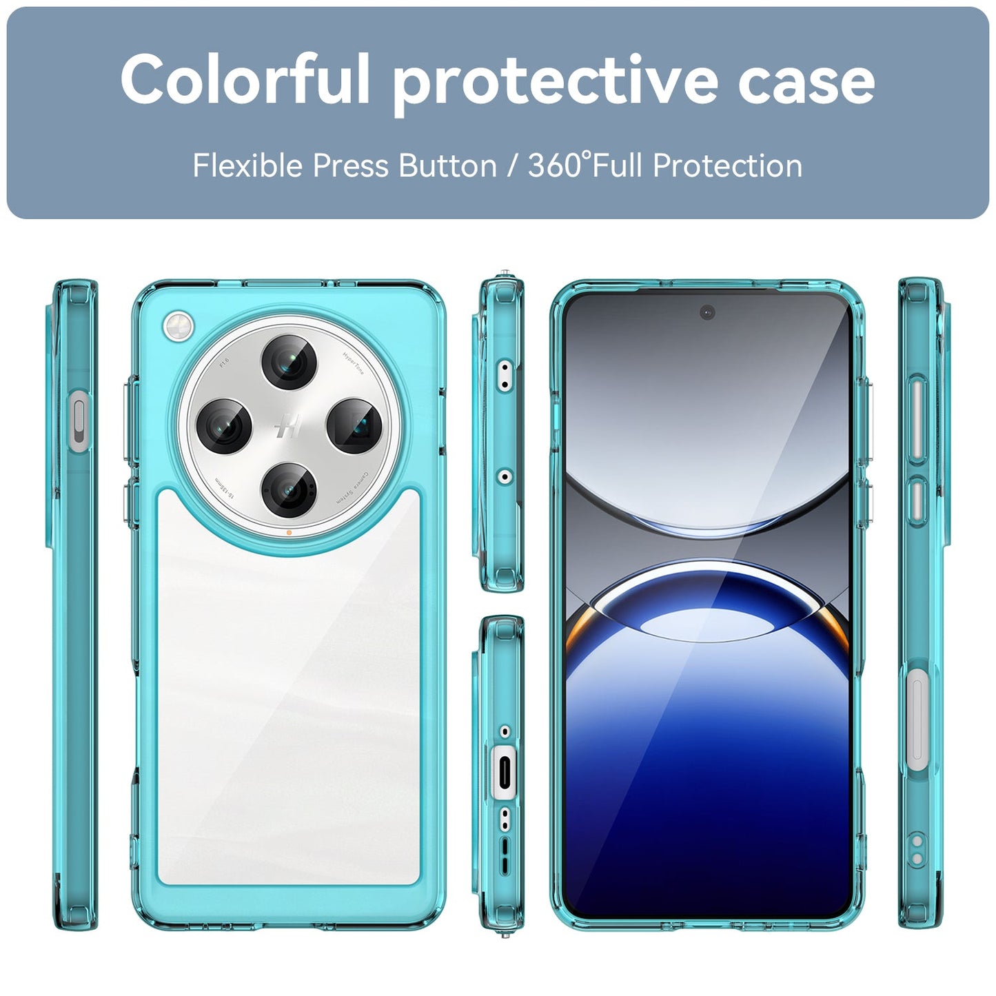 Oppo Find X8 Pro Soft Gel Case [Clear Blue]