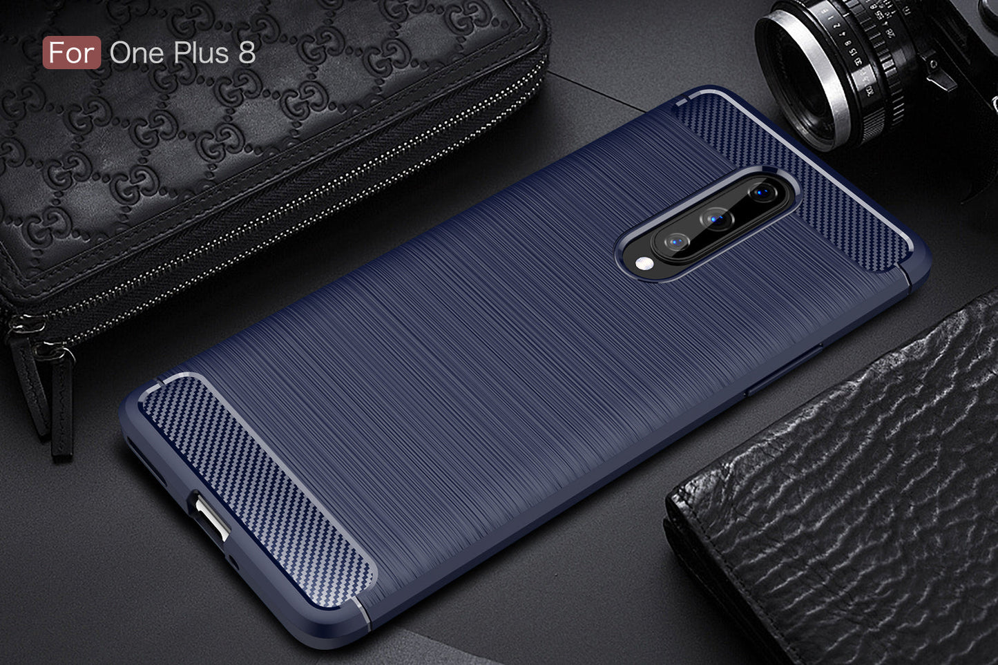 Oneplus 8 Carbon Fibre Case [Red]