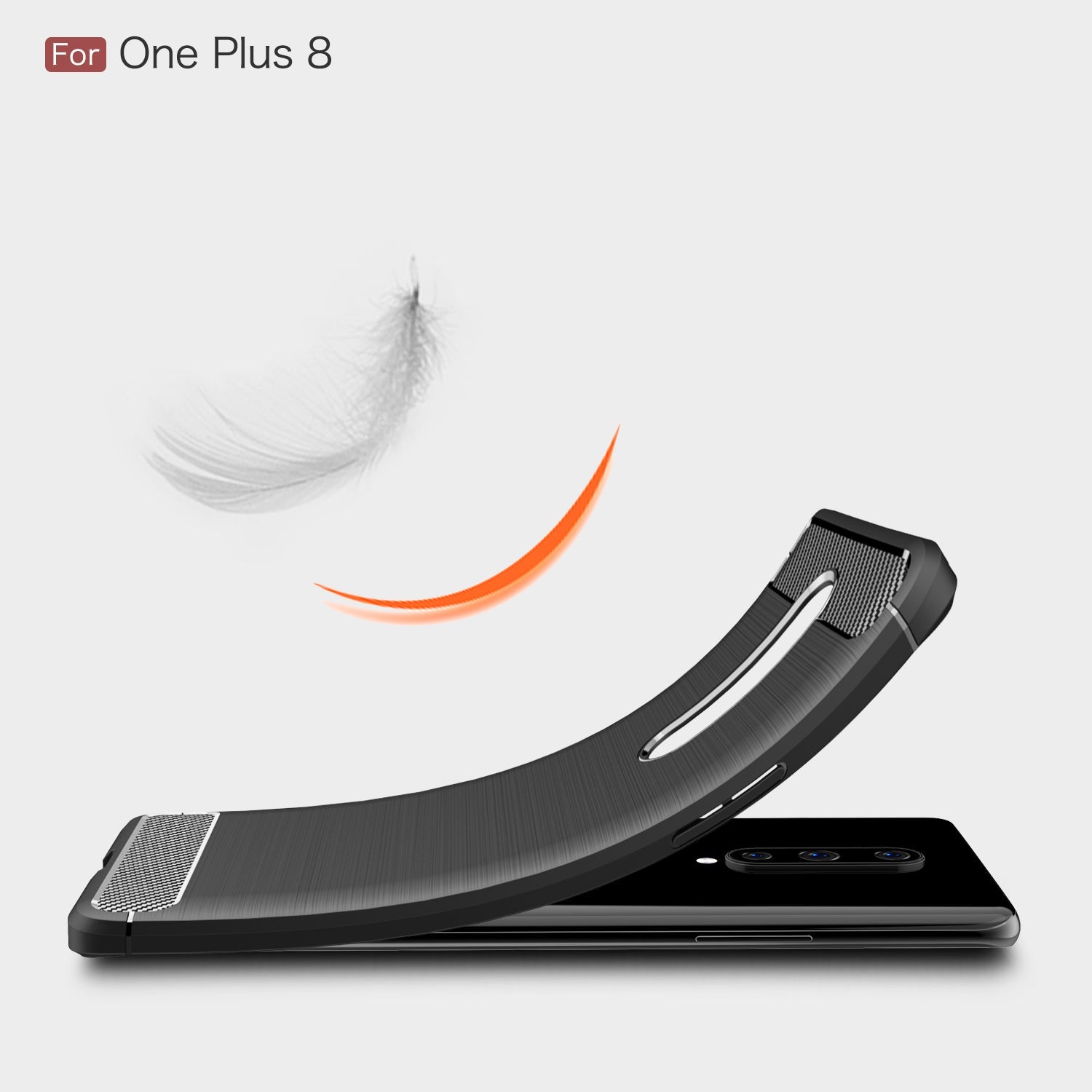 Oneplus 8 Carbon Fibre Case [Red]