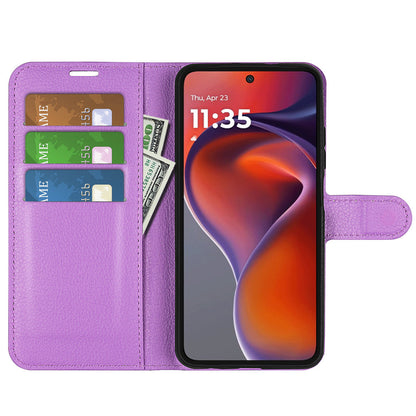 Moto G15 Pu Wallet Case [Purple]