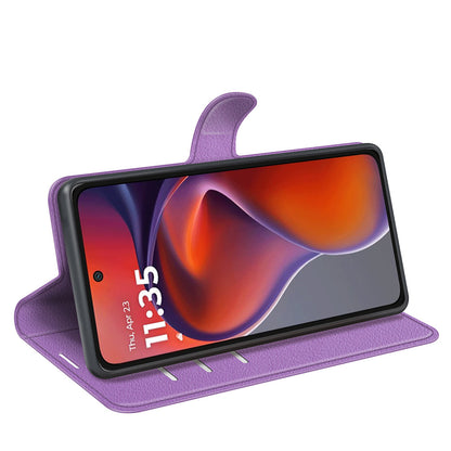 Moto G15 Pu Wallet Case [Purple]