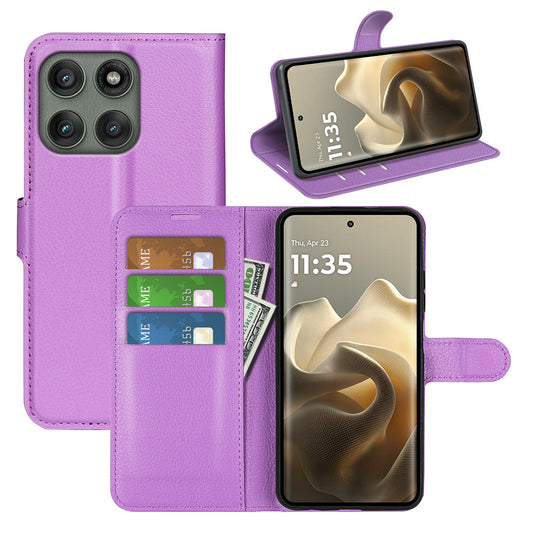 Moto Edge 60 Pro Pu Wallet Case [Purple]