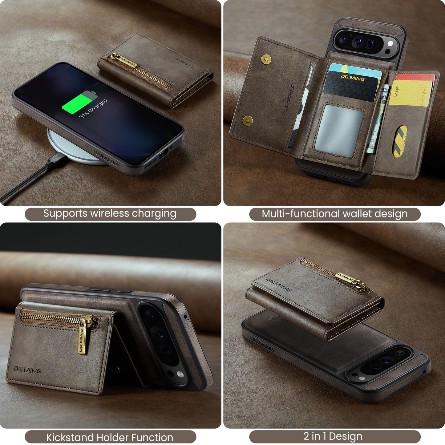 Google Pixel 10 Pro Xl Magnetic Wallet [Coffee]