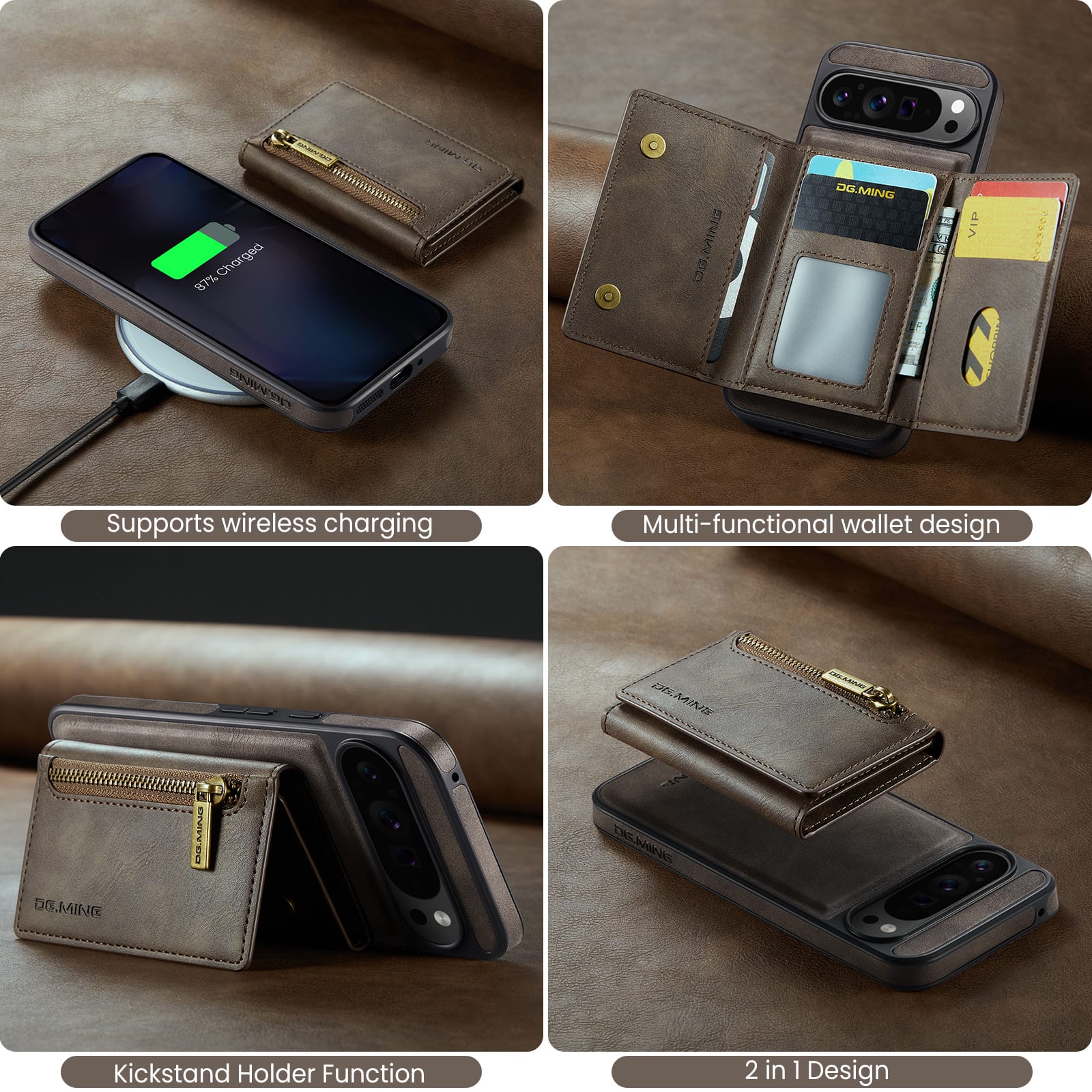 Google Pixel 10 Pro Xl Magnetic Wallet [Coffee]