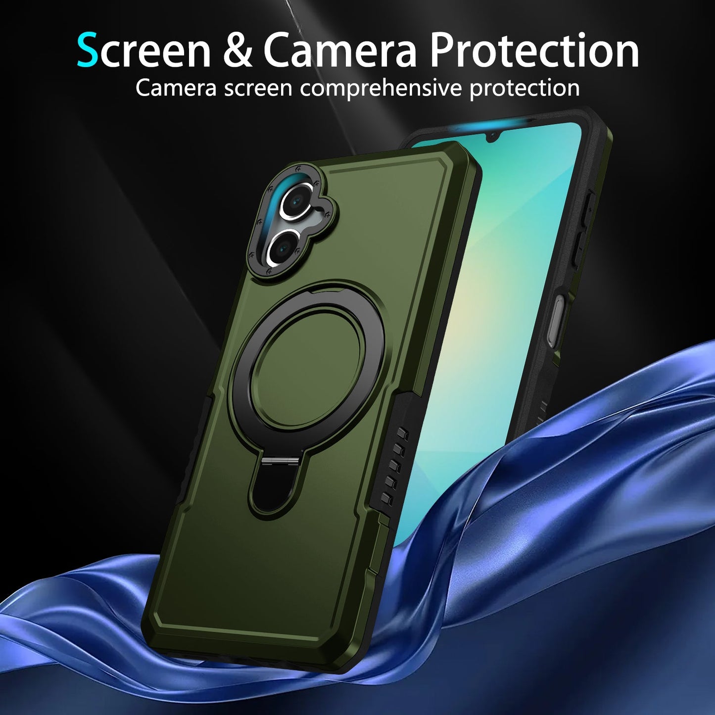 Galaxy A06 4G Kickstand Heavy Duty Case [Green]