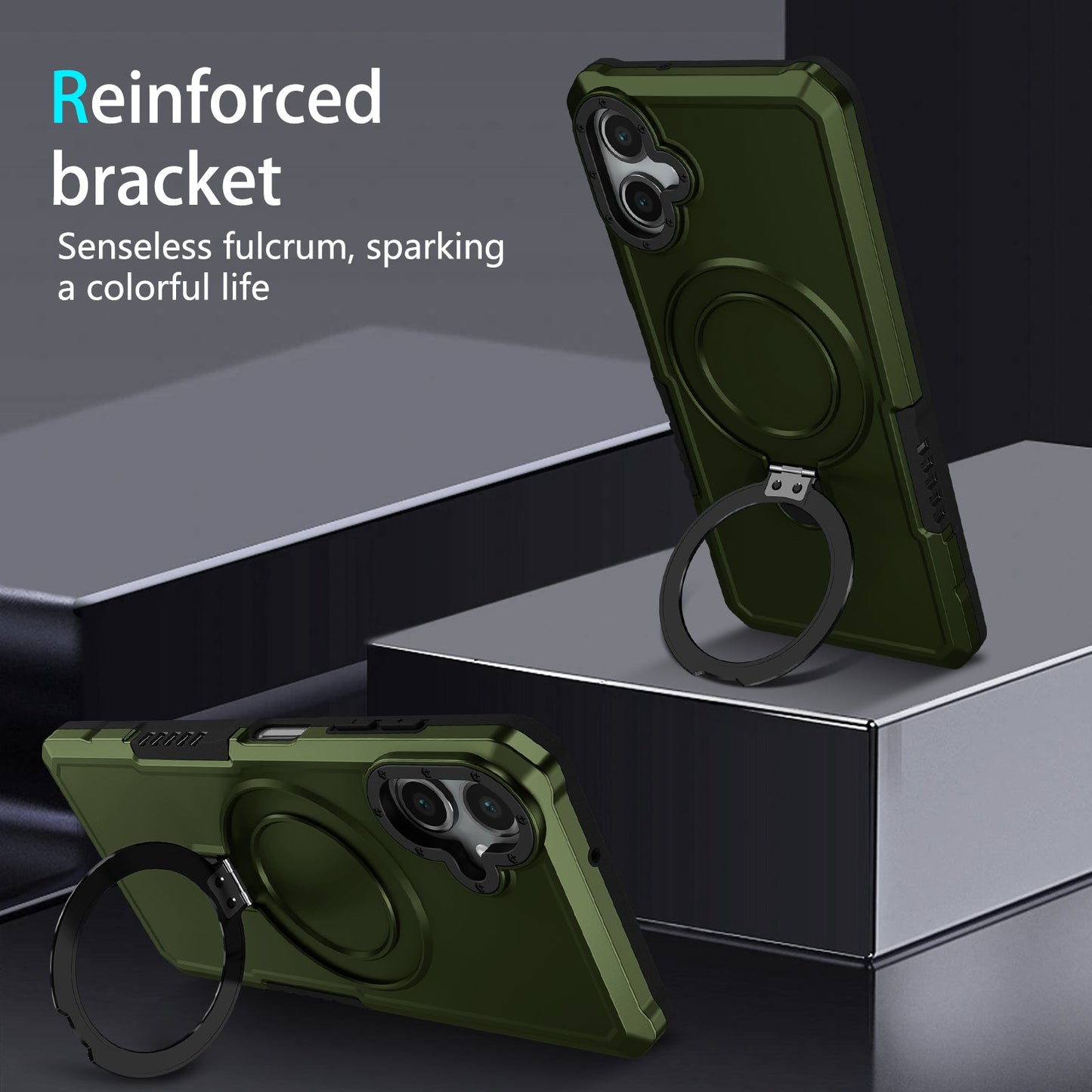 Galaxy A06 4G Kickstand Heavy Duty Case [Green]