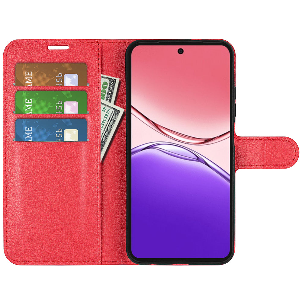 Oppo A5 Pro 5G Pu Wallet Case [Red]