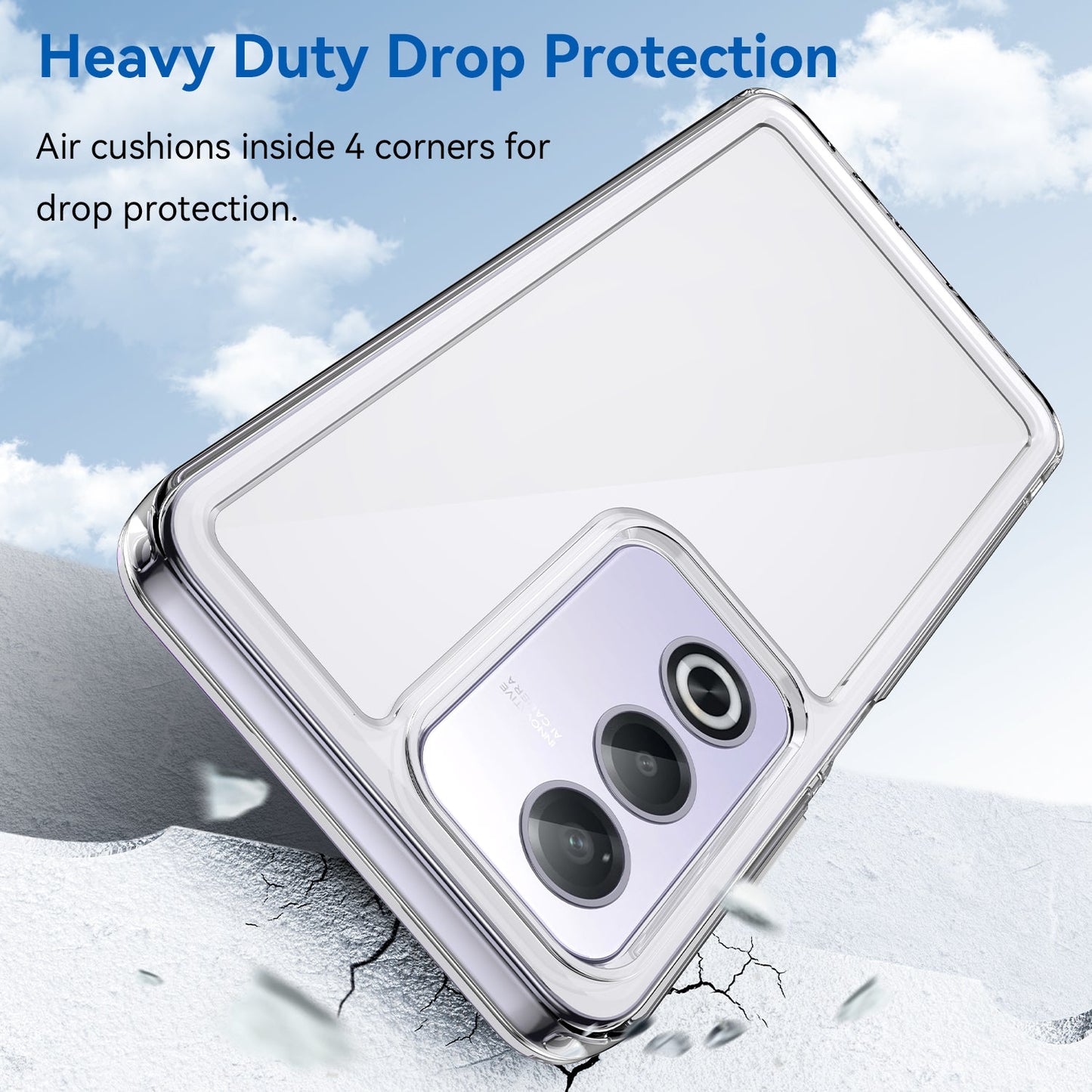 Oppo A80 5G Soft Gel Bumper Case [Clear]