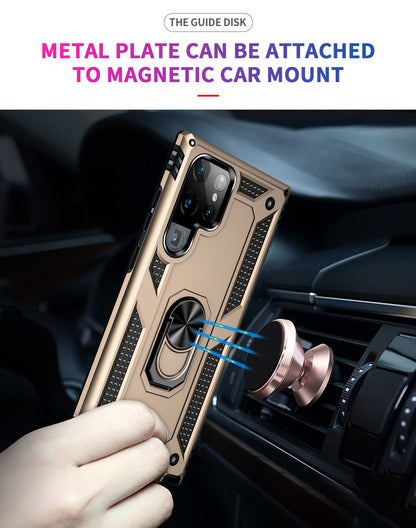 Galaxy S22 Ultra Military Armour Ring Case [Gold]