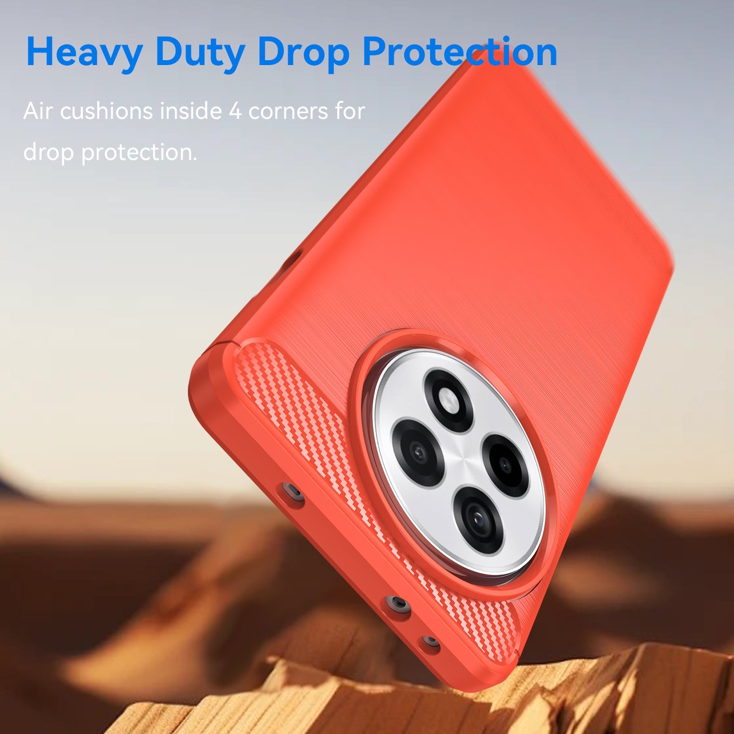 Oneplus 13R 5G Carbon Fibre Case [Red]