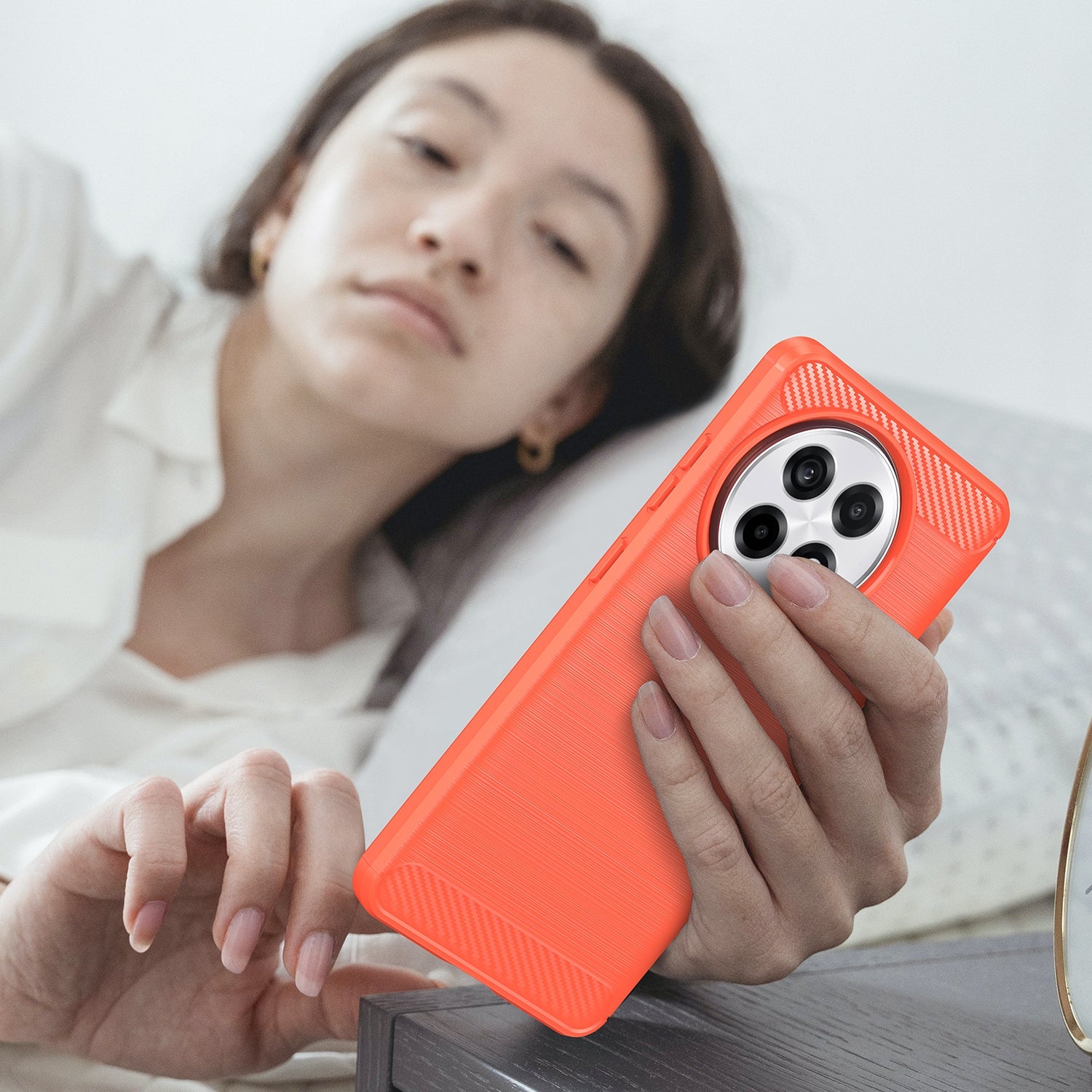 Oneplus 13R 5G Carbon Fibre Case [Red]