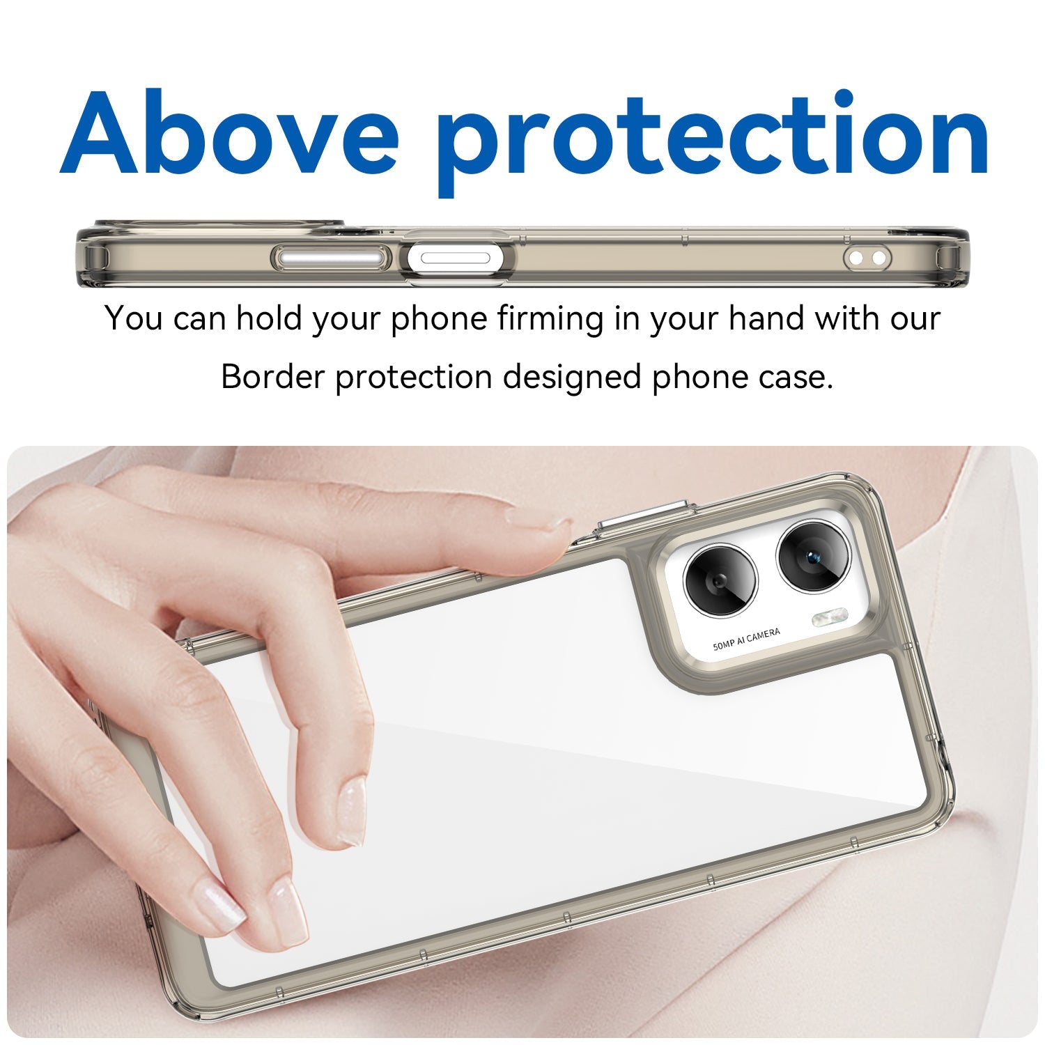 Moto G06 Soft Gel Case [Clear Grey]