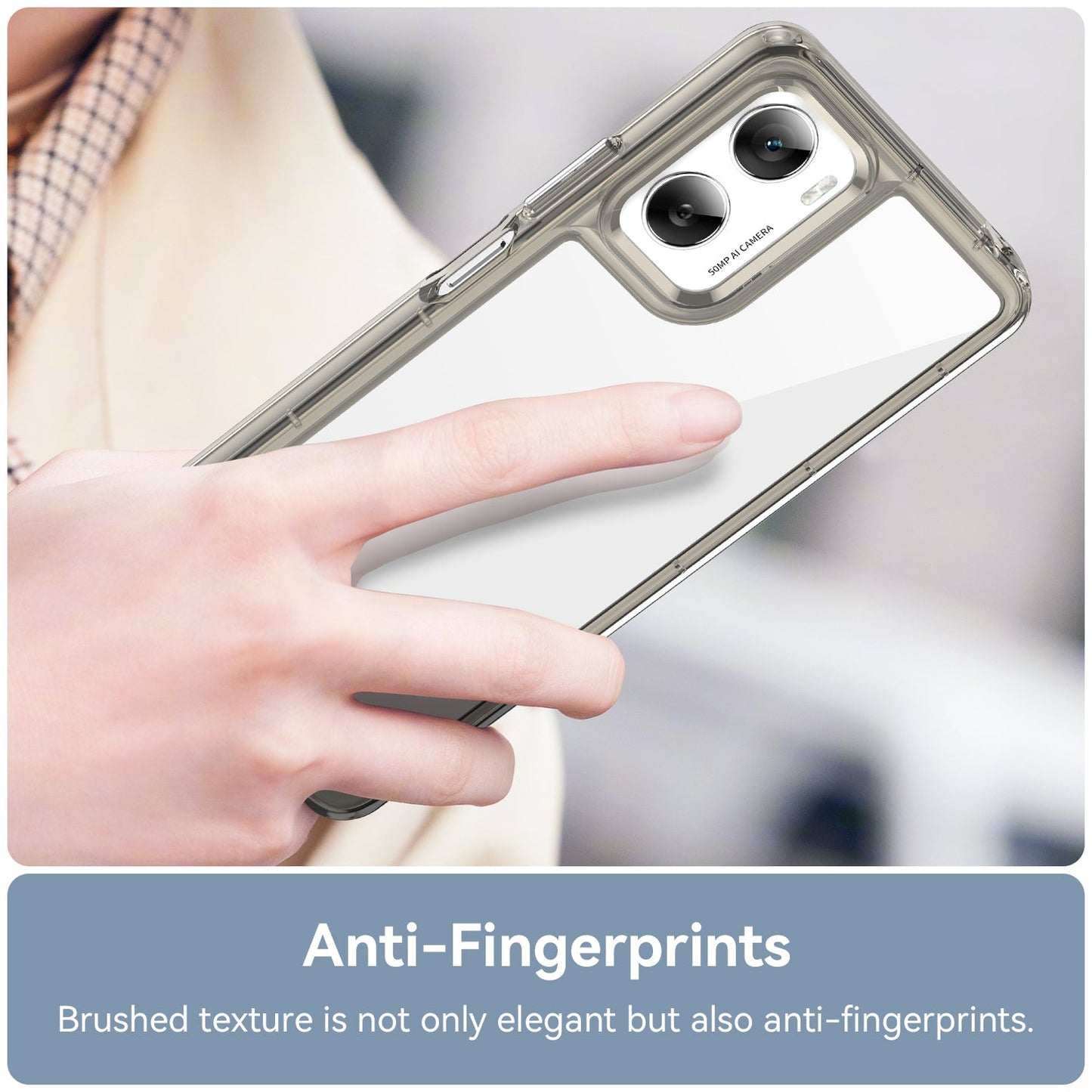 Moto G06 Soft Gel Case [Clear Grey]
