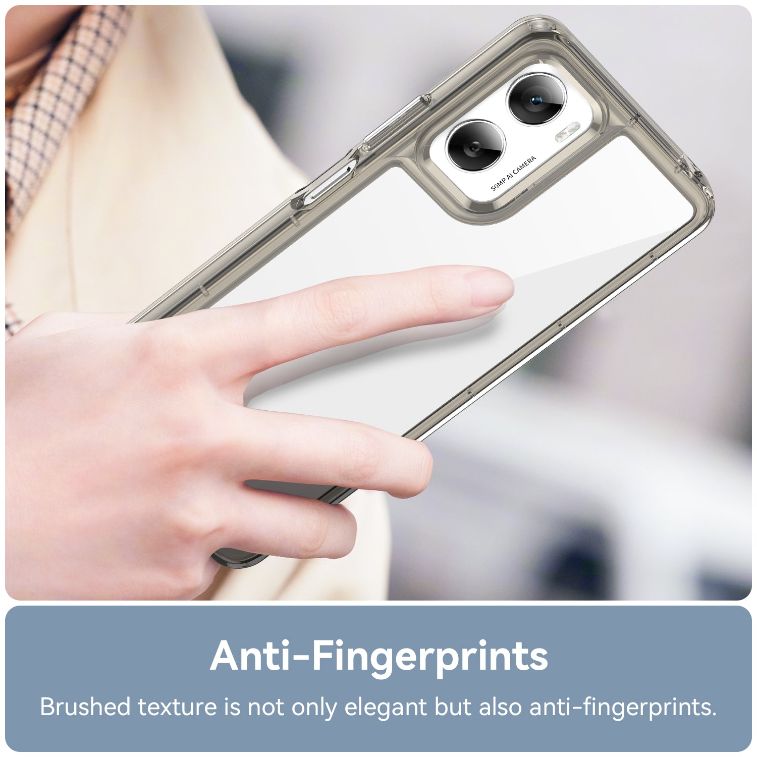Moto G06 Soft Gel Case [Clear Grey]