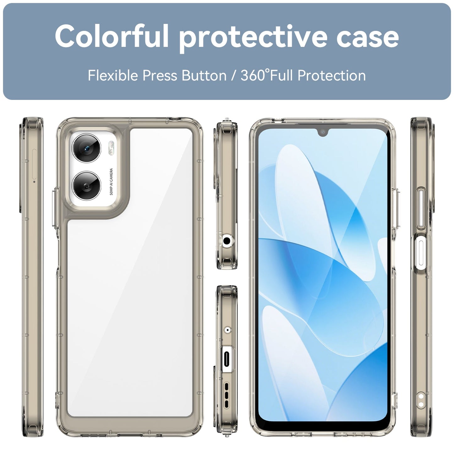 Moto G06 Soft Gel Case [Clear Grey]