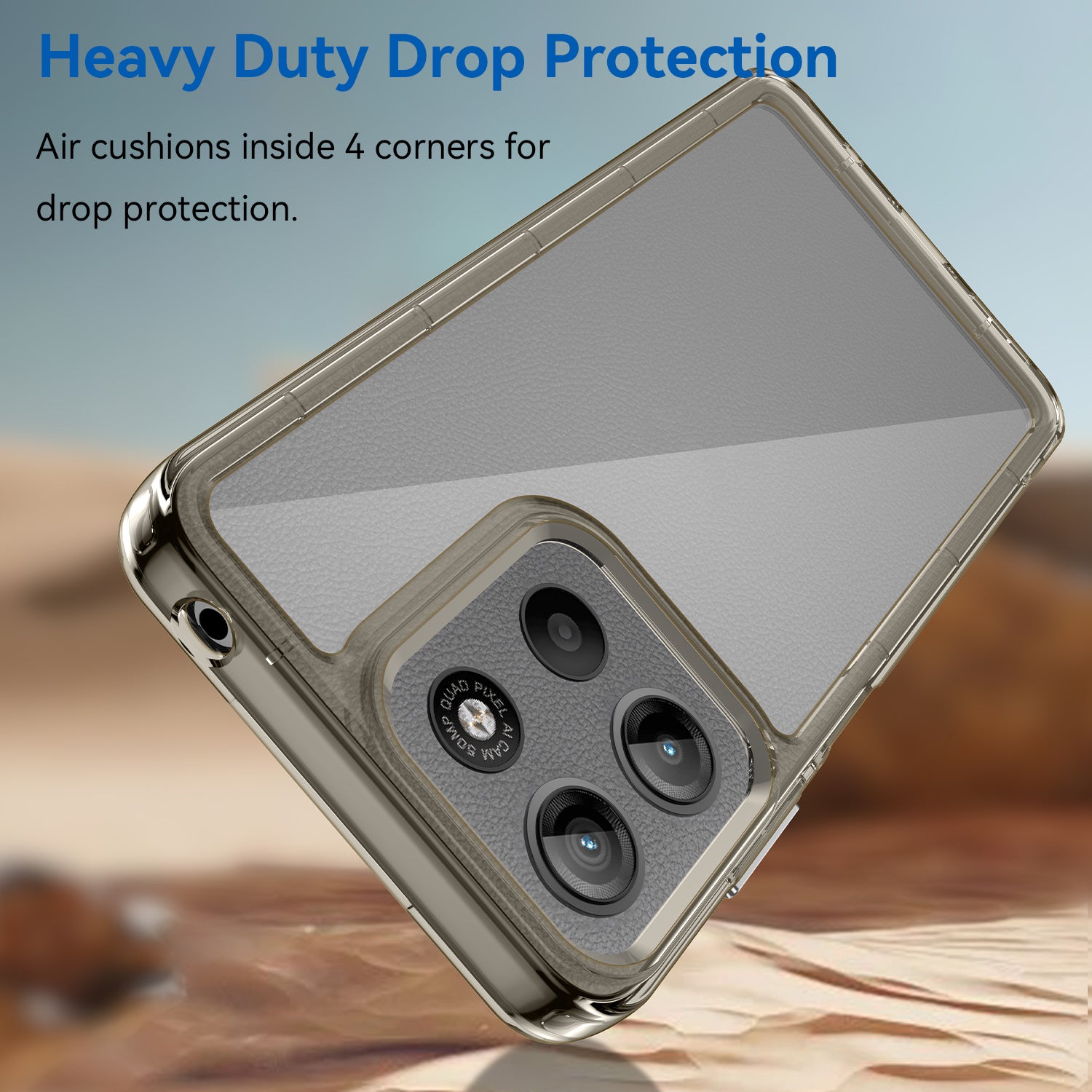 Moto G15 Soft Gel Case [Clear Grey]