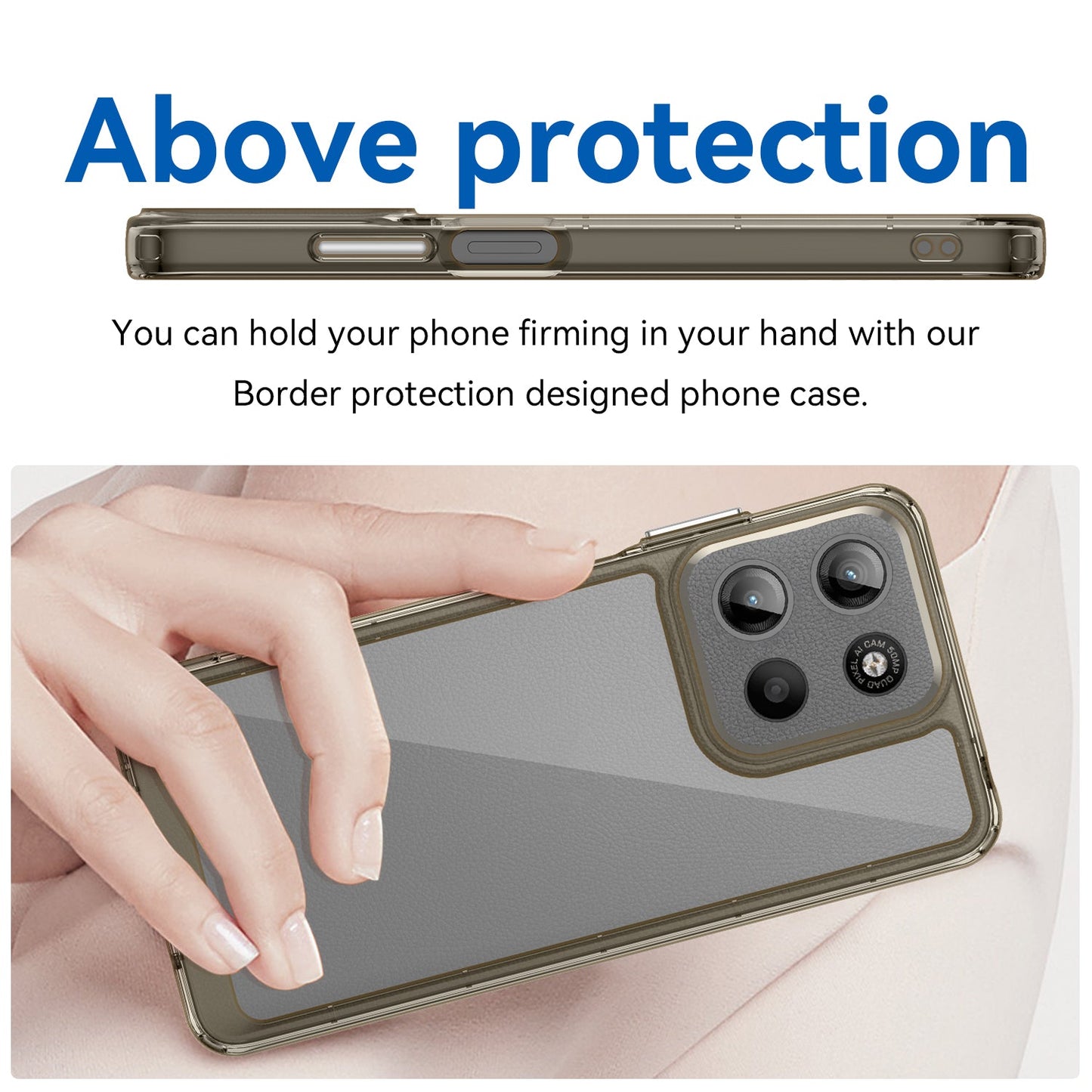 Moto G15 Soft Gel Case [Clear Grey]