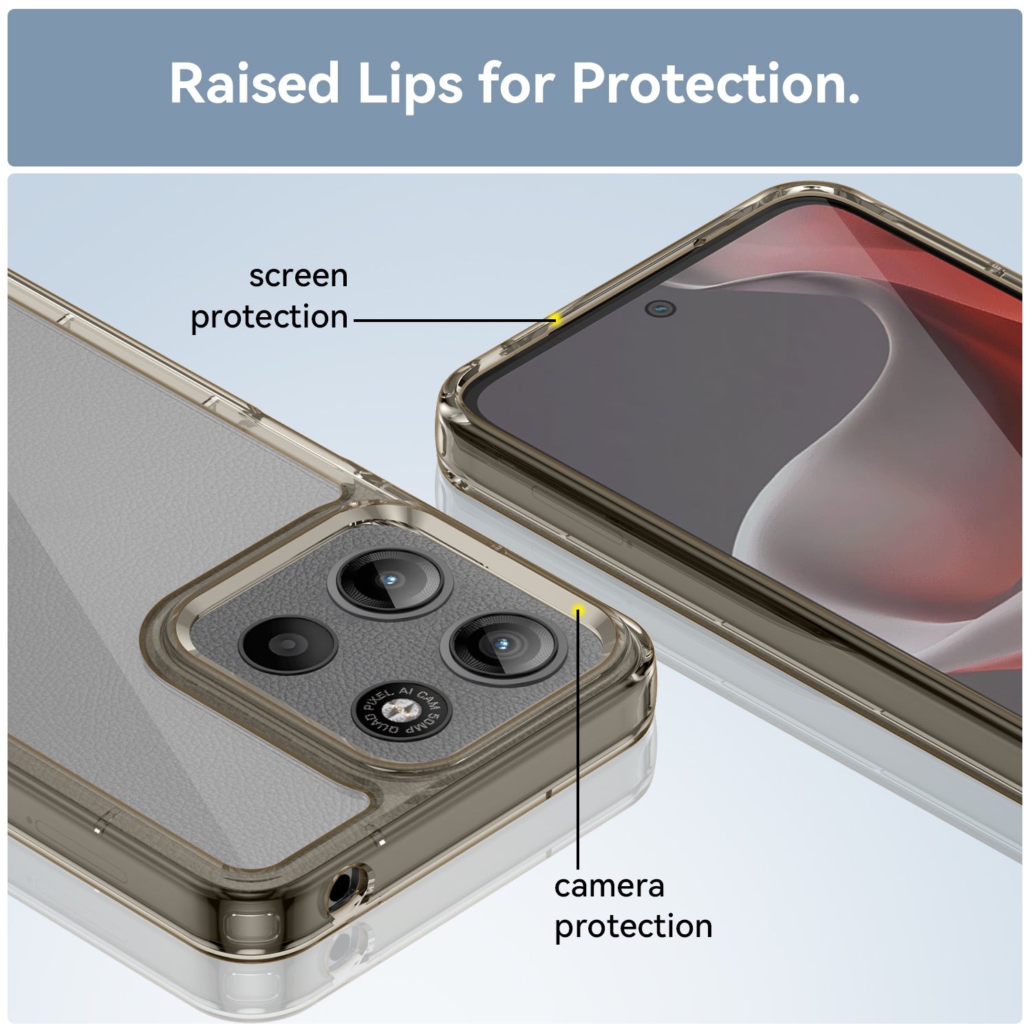 Moto G15 Soft Gel Case [Clear Grey]