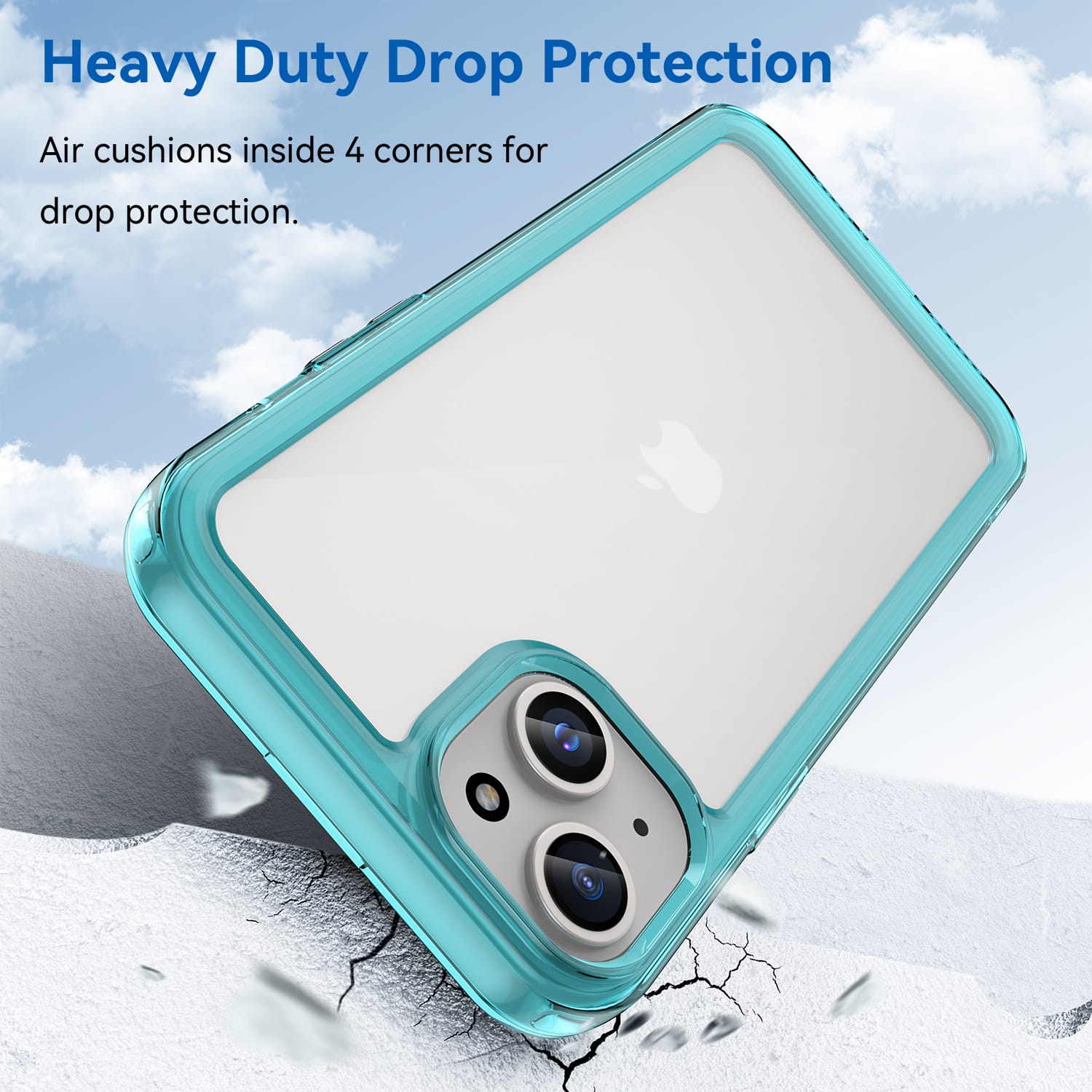 Iphone 15 Plus Soft Gel Case [Clear Blue]