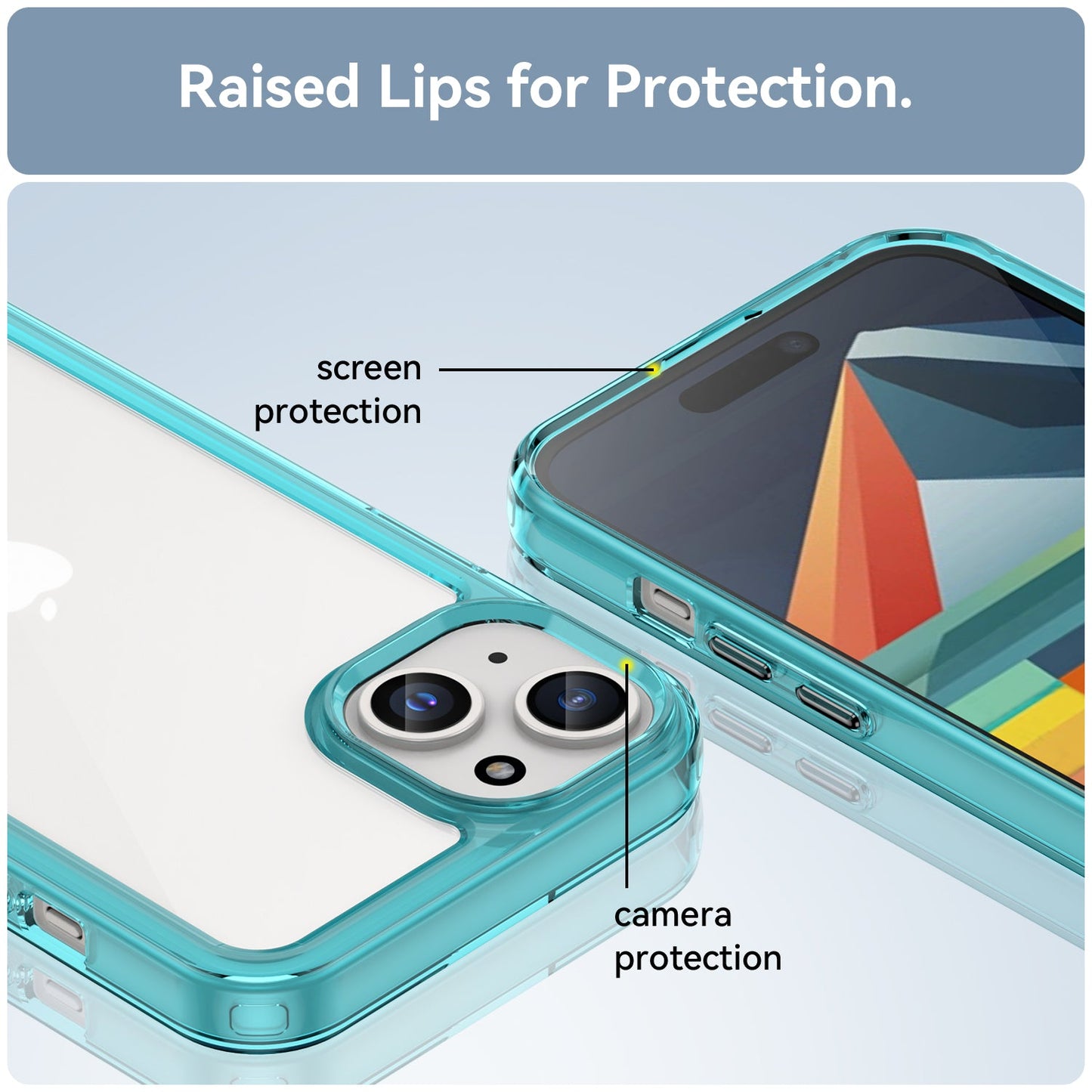 Iphone 15 Plus Soft Gel Case [Clear Blue]