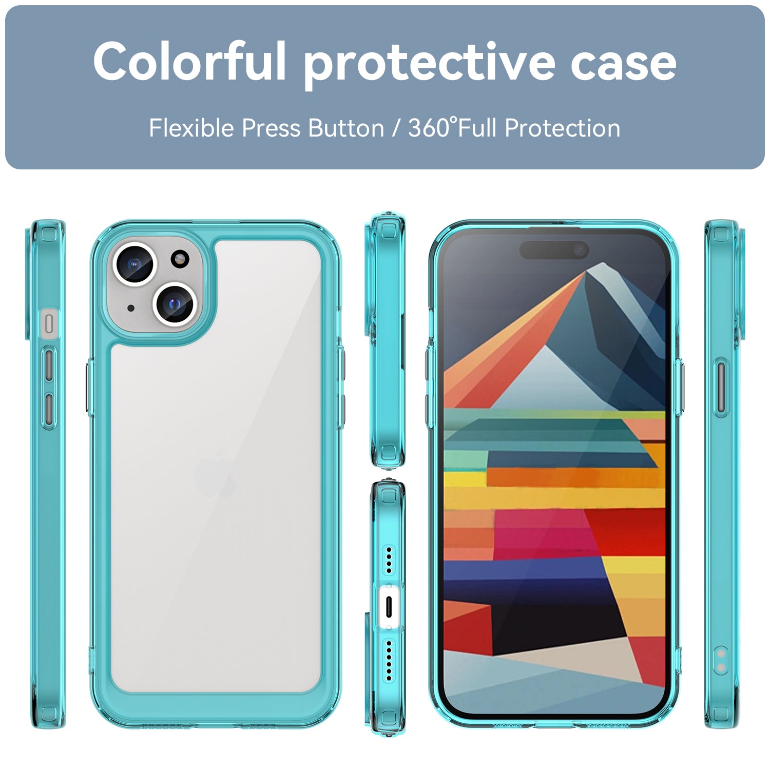Iphone 15 Plus Soft Gel Case [Clear Blue]
