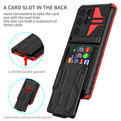 Galaxy S25 Ultra Kickstand Heavy Duty Case [Red]