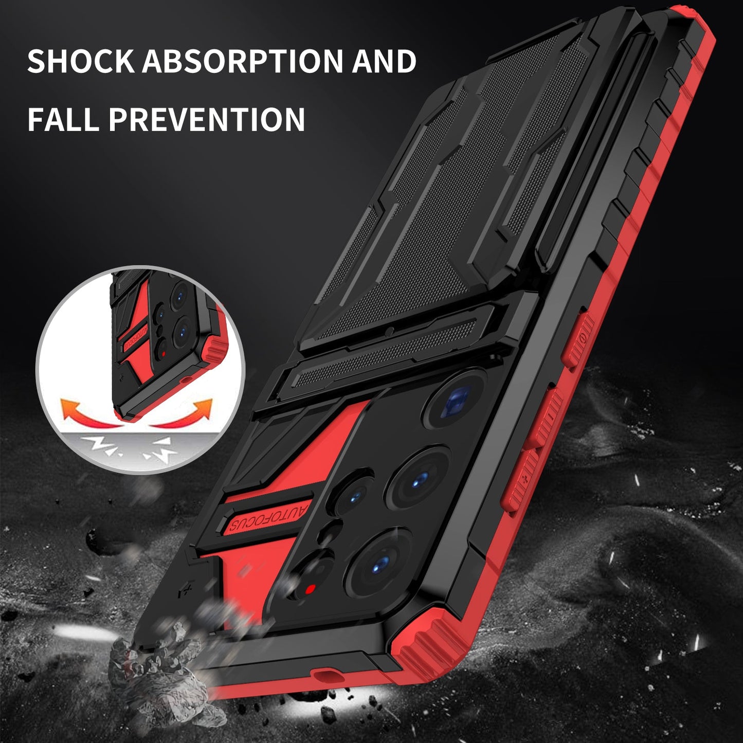 Galaxy S25 Ultra Kickstand Heavy Duty Case [Red]