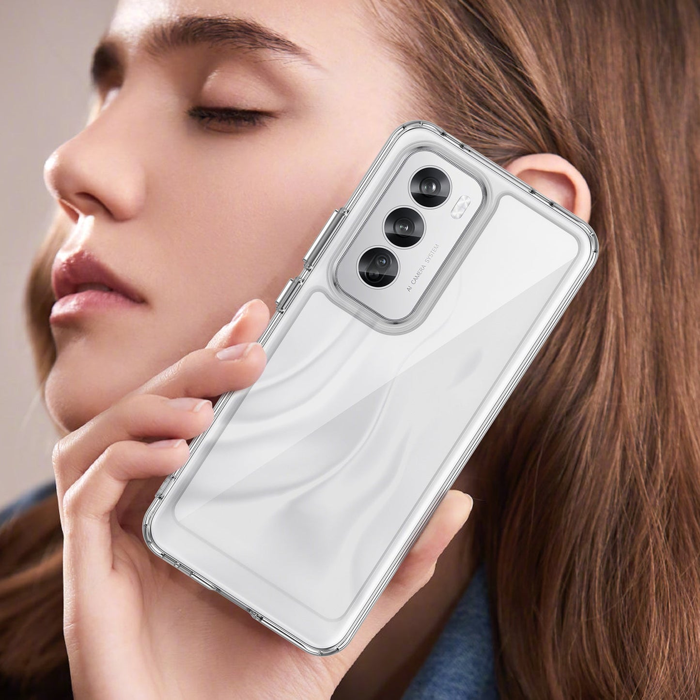 Oppo Reno 12 Soft Gel Bumper Case [Clear]