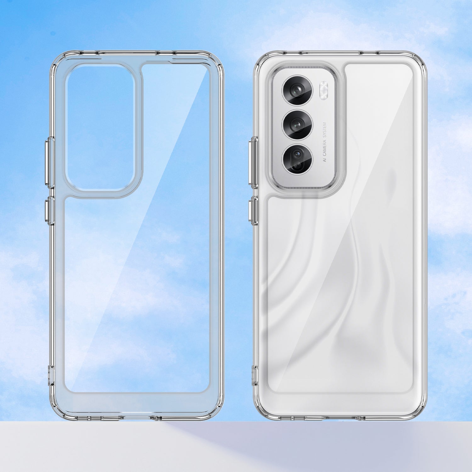 Oppo Reno 12 Soft Gel Bumper Case [Clear]