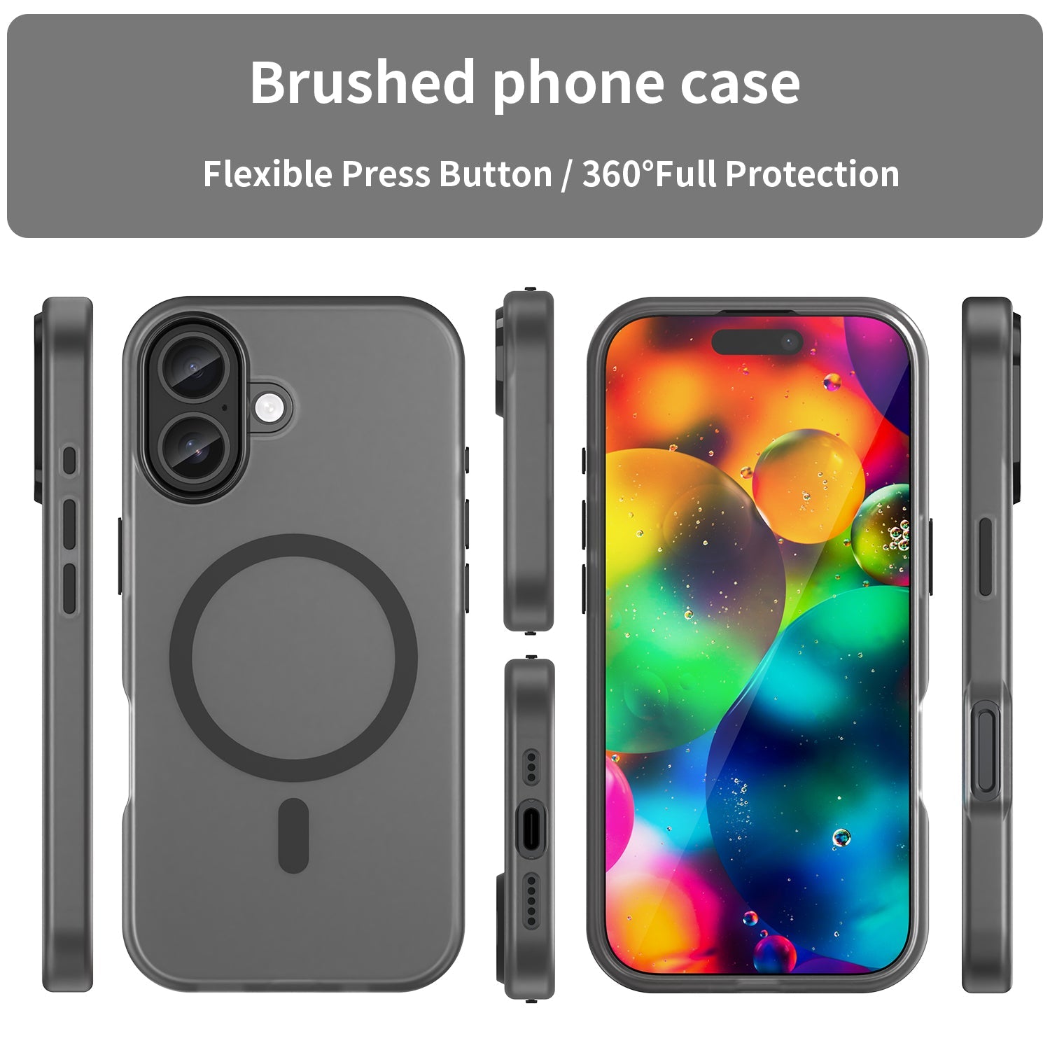 Iphone 17 Magsafe Soft Matte Case [Black]